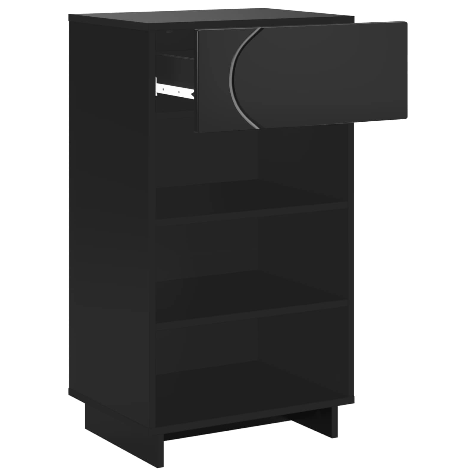 Scarpiera 48 x 38 x 87,5 cm Legno ingegnerizzato Nero