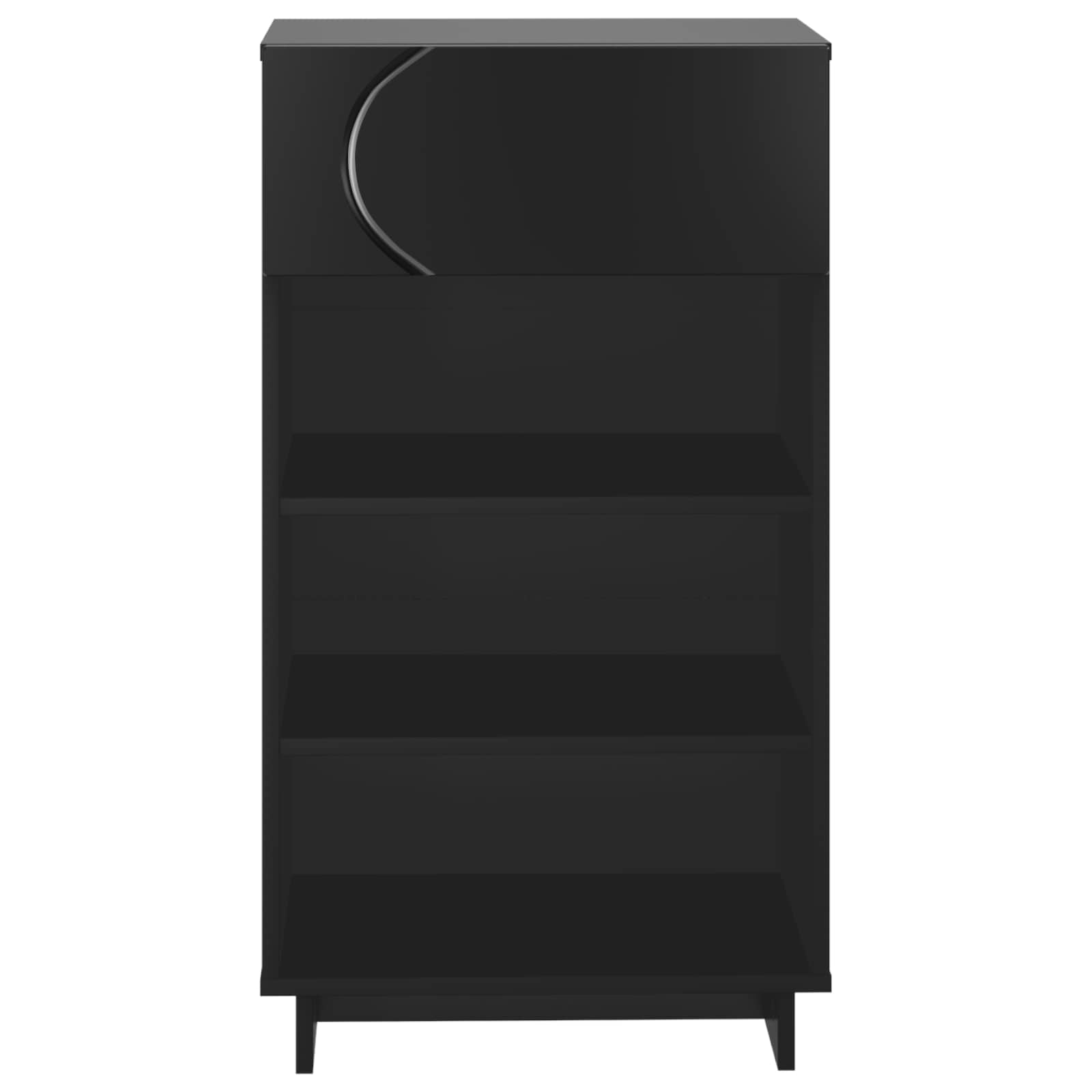 Scarpiera 48 x 38 x 87,5 cm Legno ingegnerizzato Nero