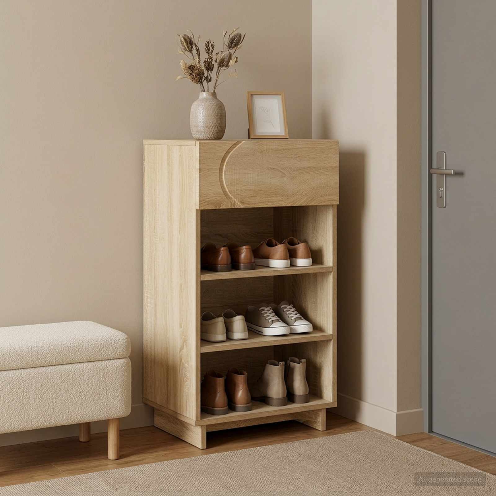 Scarpiera 48 x 38 x 87,5 cm Legno ingegnerizzato Rovere Sonoma