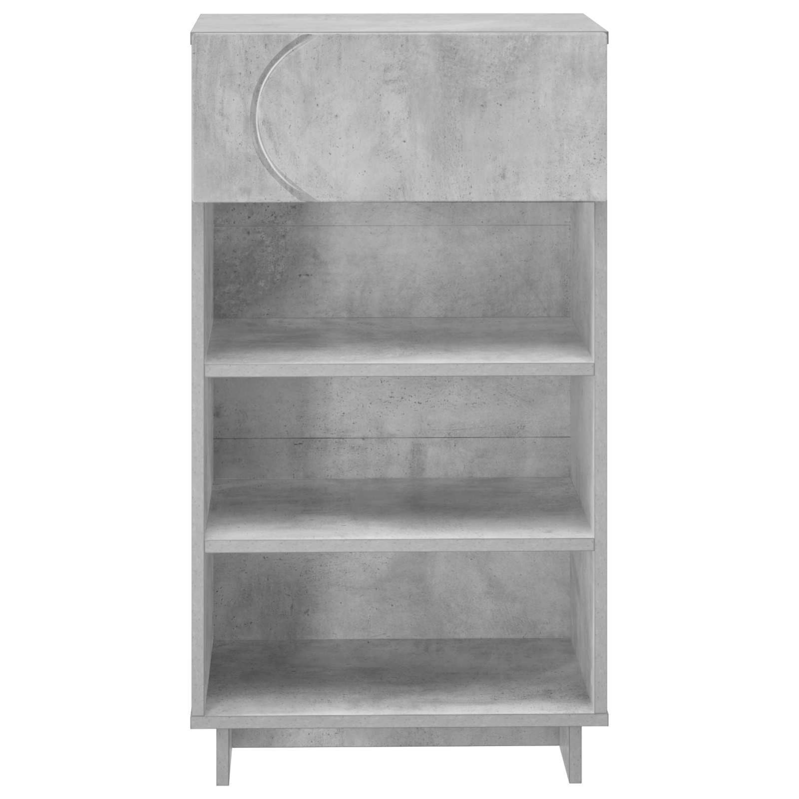 Scarpiera 48 x 38 x 87,5 cm Legno ingegnerizzato Grigio Cemento