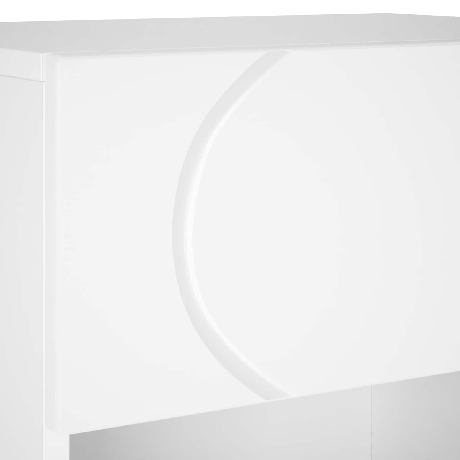 Scarpiera 48 x 38 x 87,5 cm Legno ingegnerizzato Bianco Lucido