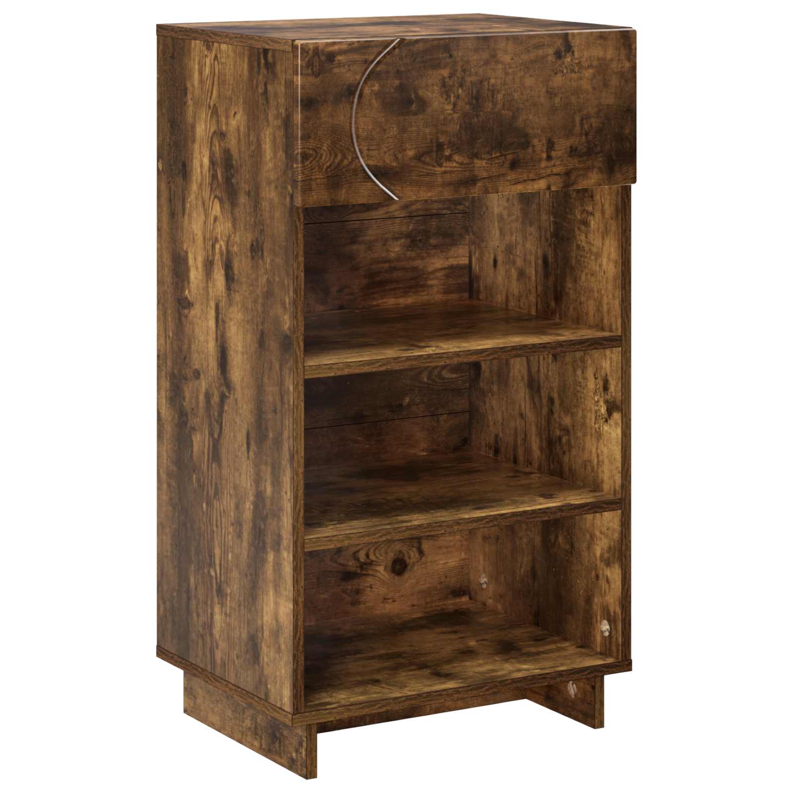 Scarpiera 48 x 38 x 87,5 cm Legno ingegnerizzato Rovere Fumo