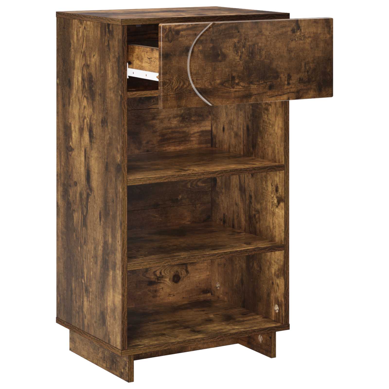 Scarpiera 48 x 38 x 87,5 cm Legno ingegnerizzato Rovere Fumo