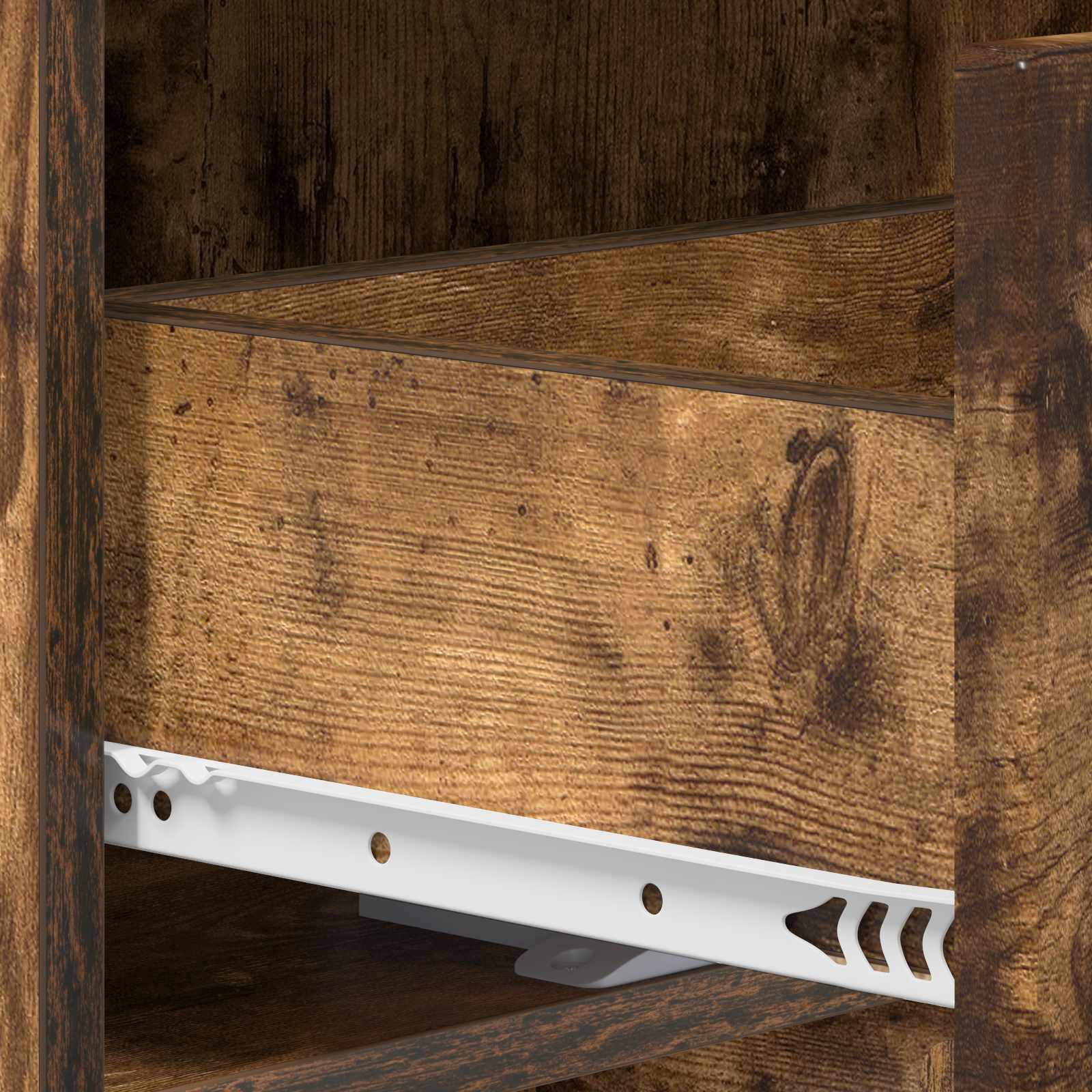 Scarpiera 48 x 38 x 87,5 cm Legno ingegnerizzato Rovere Fumo
