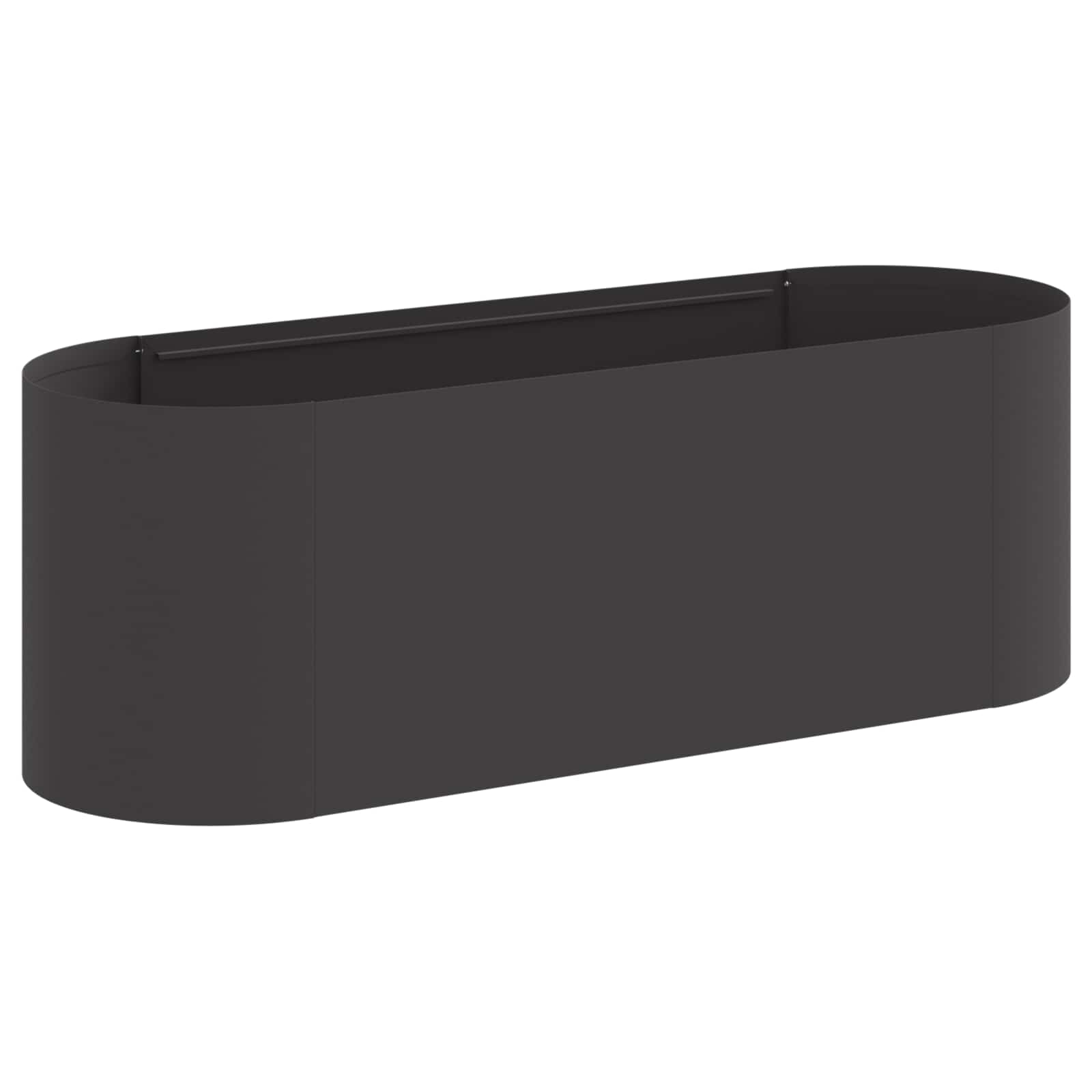 Letto rialzato da giardino Nero 120 x 40 x 40 cm Acciaio
