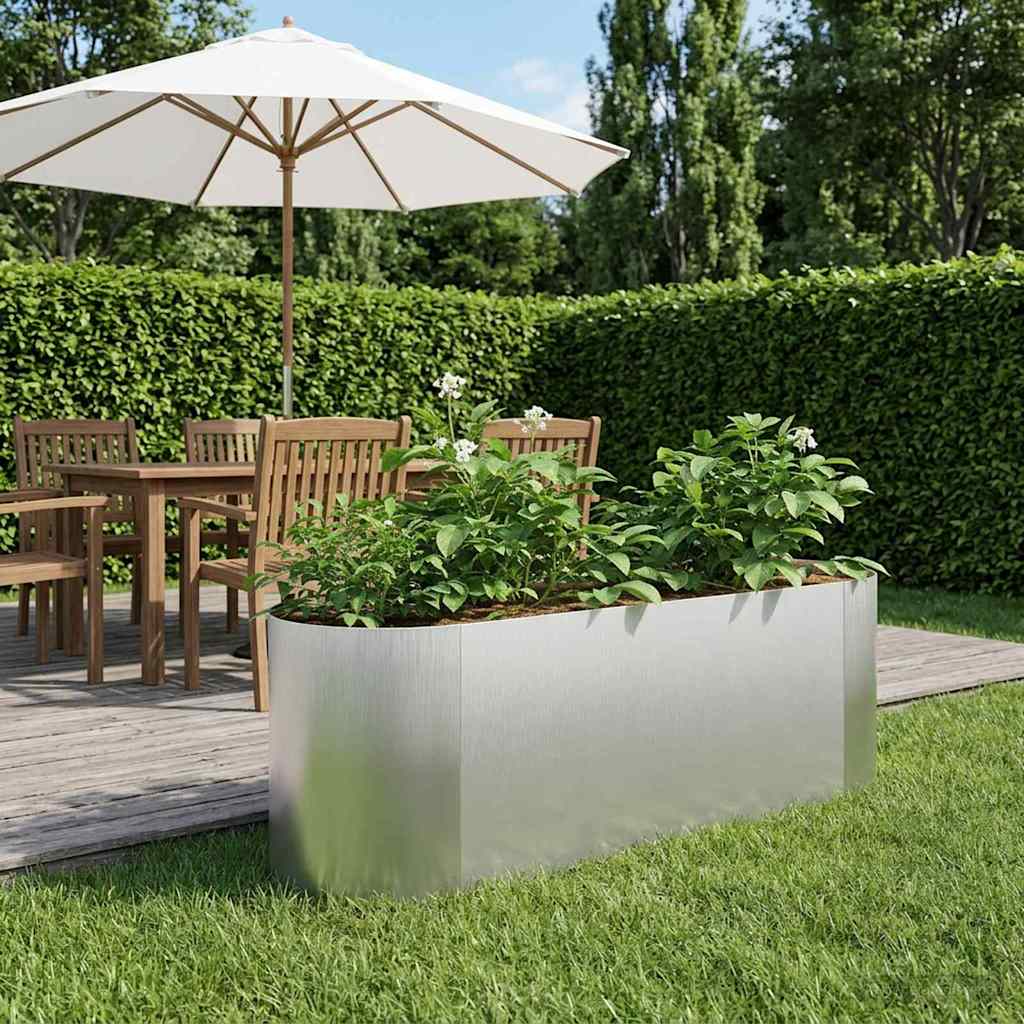 Letto rialzato da giardino Acciaio Inox 120 x 40 x 40 cm