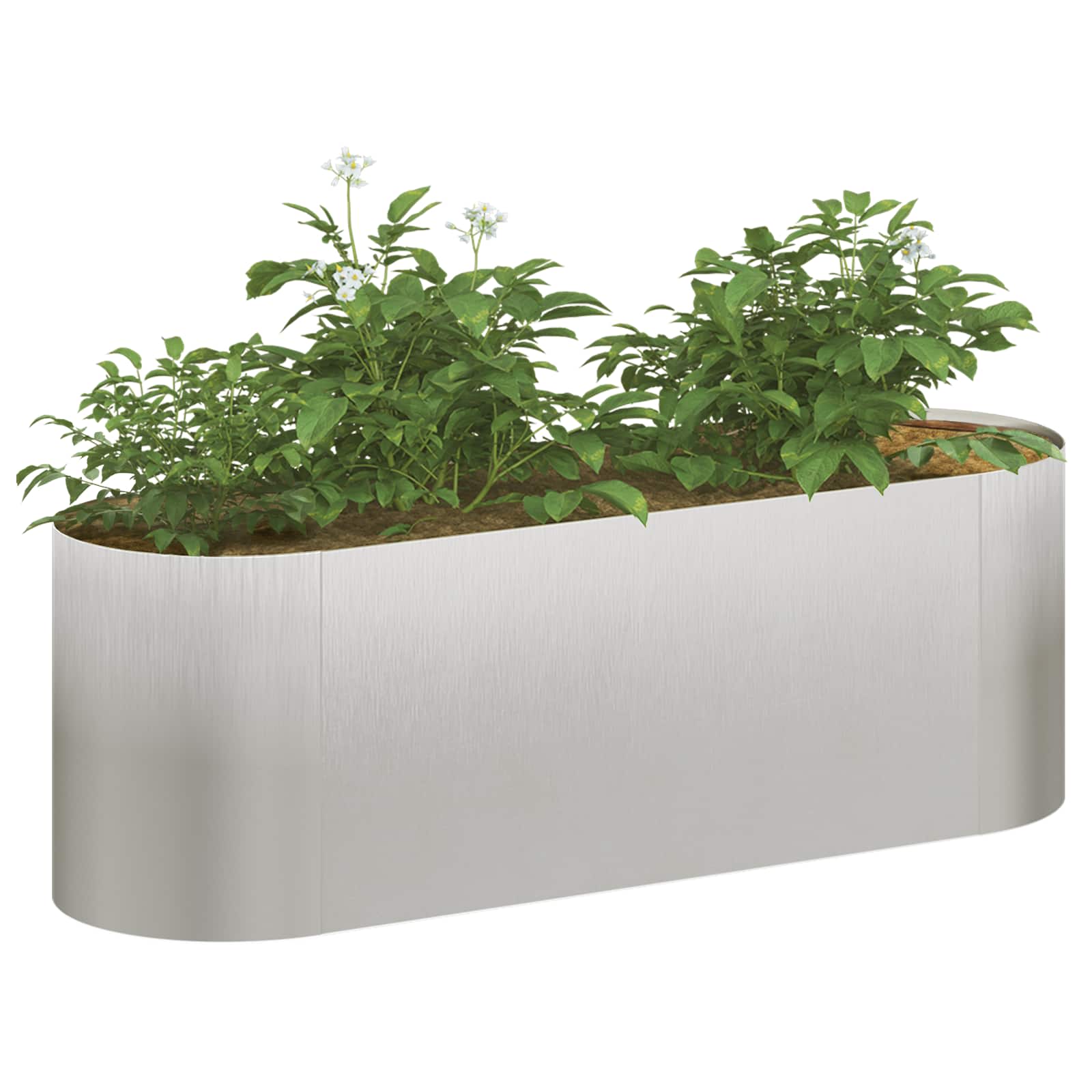Letto rialzato da giardino Acciaio Inox 120 x 40 x 40 cm