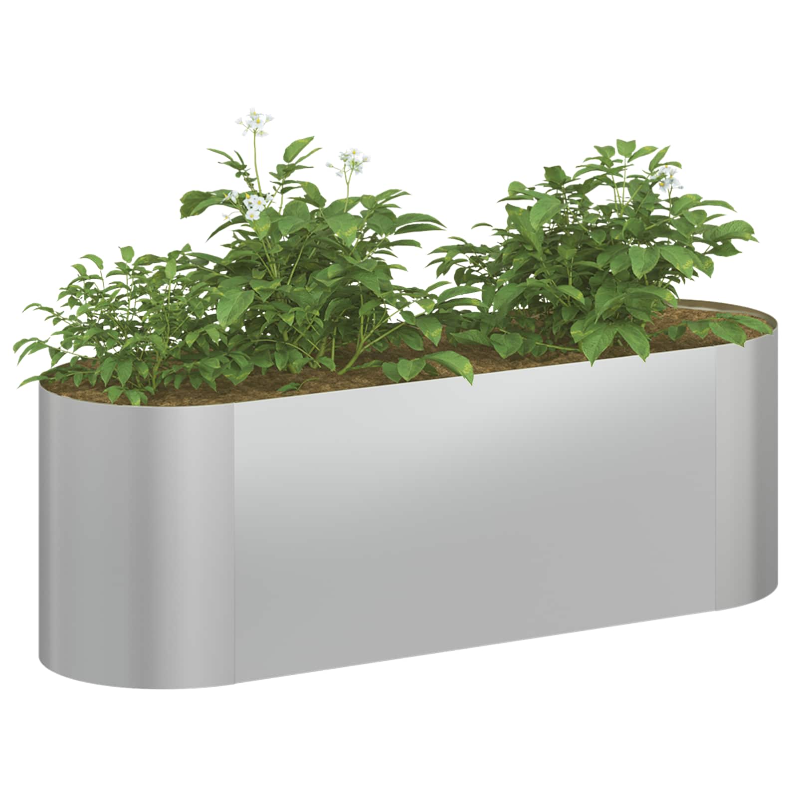 Letto rialzato da giardino Acciaio zincato 120 x 40 x 40 cm
