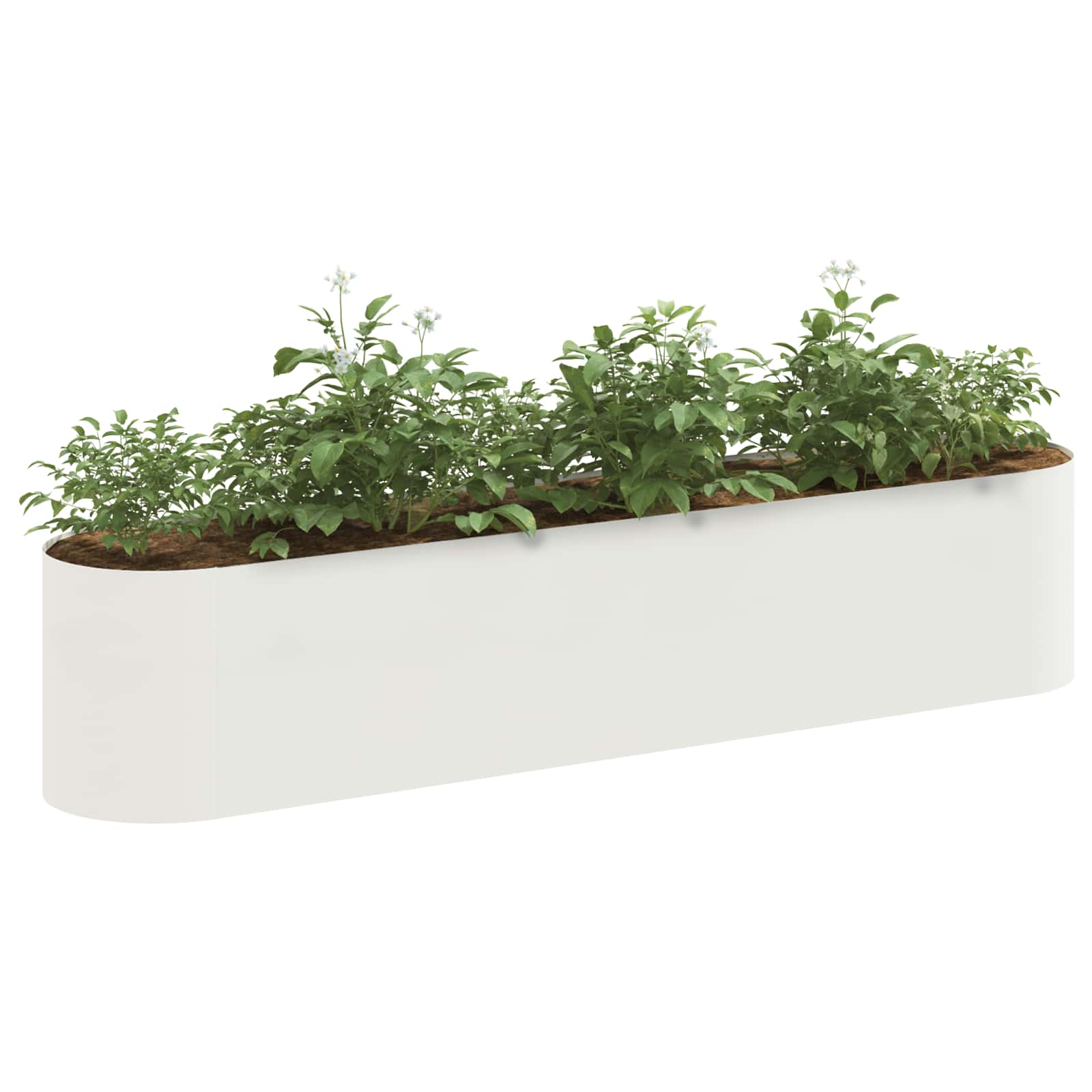 Letto rialzato da giardino Bianco 200 x 40 x 40 cm