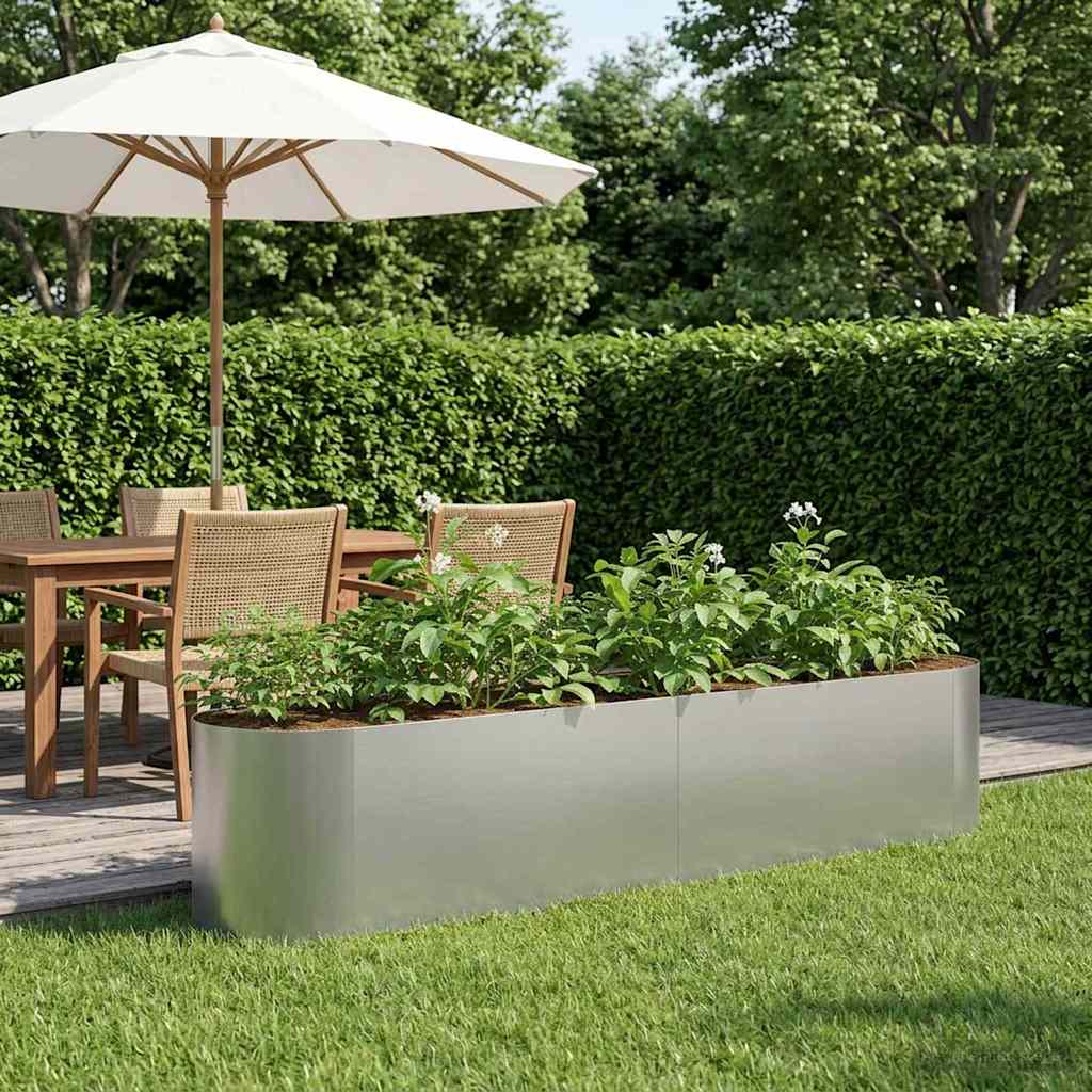 Letto rialzato da giardino Acciaio zincato 200 x 40 x 40 cm