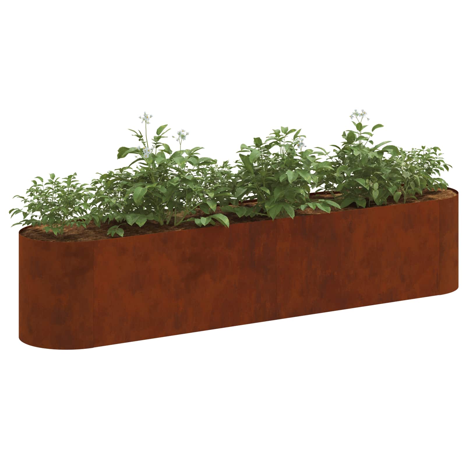 Letto rialzato da giardino Acciaio Corten 200 x 40 x 40 cm