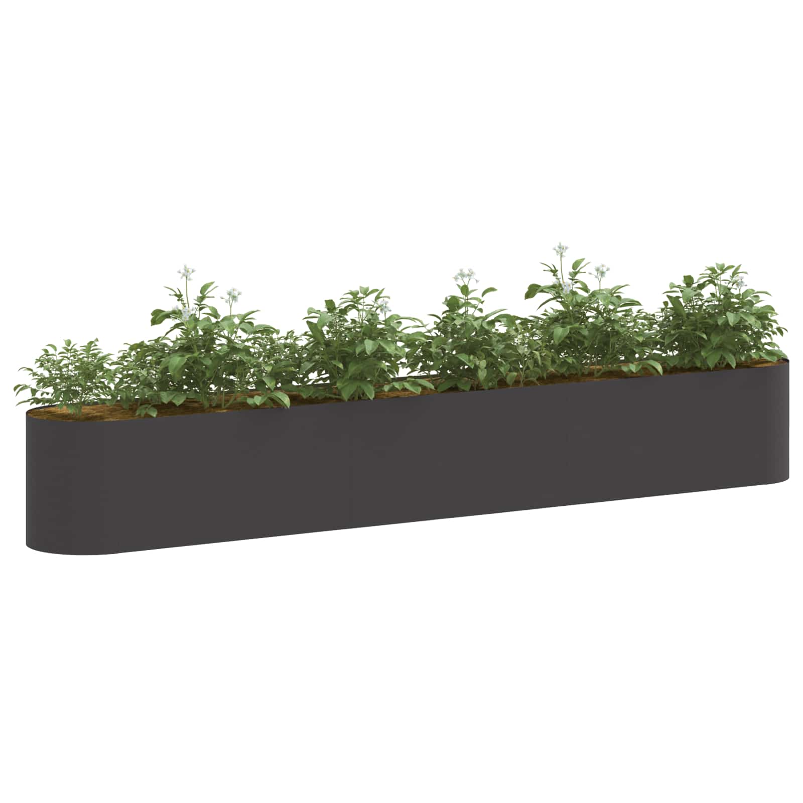 Letto rialzato da giardino Nero 280 x 40 x 40 cm