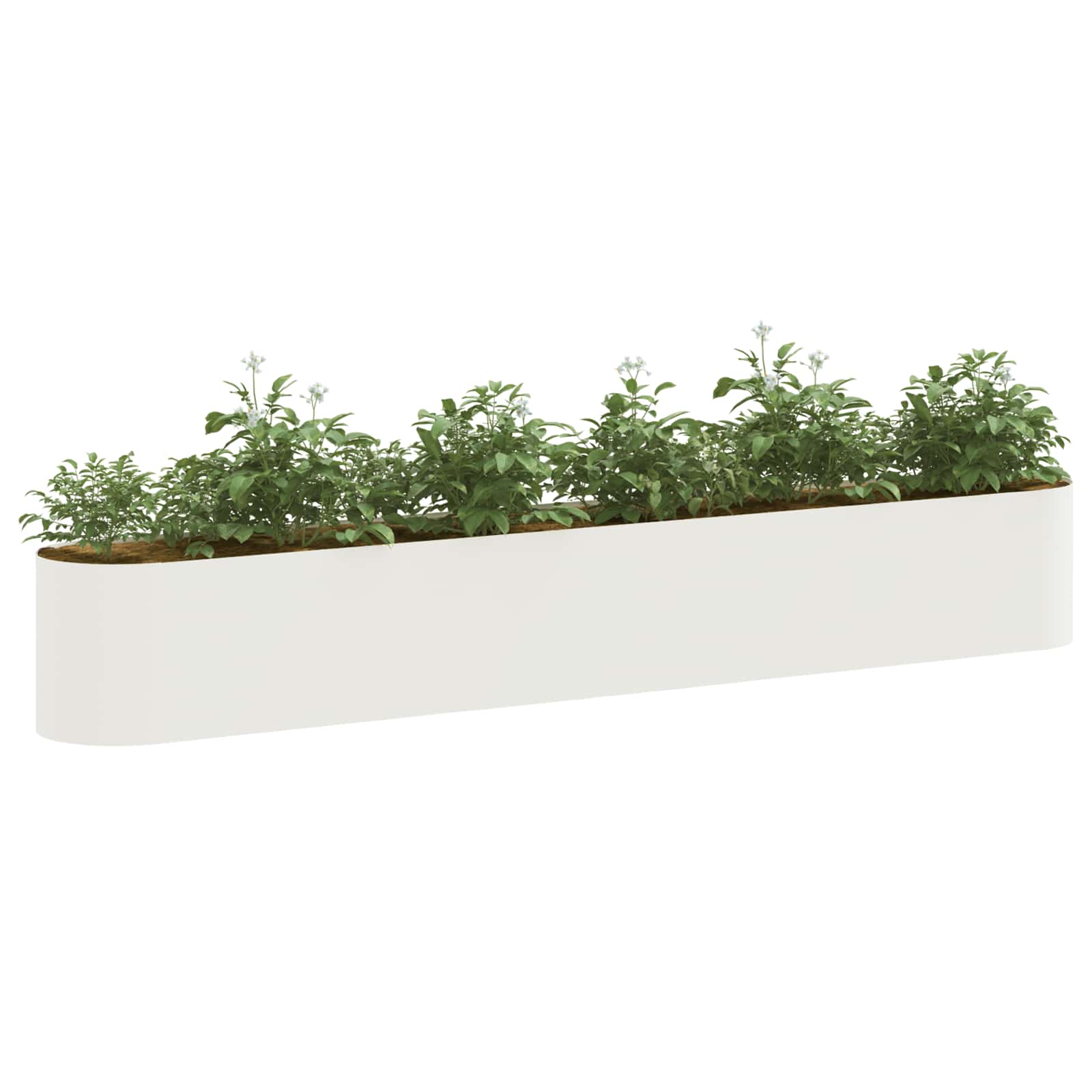 Letto rialzato da giardino Bianco 280 x 40 x 40 cm