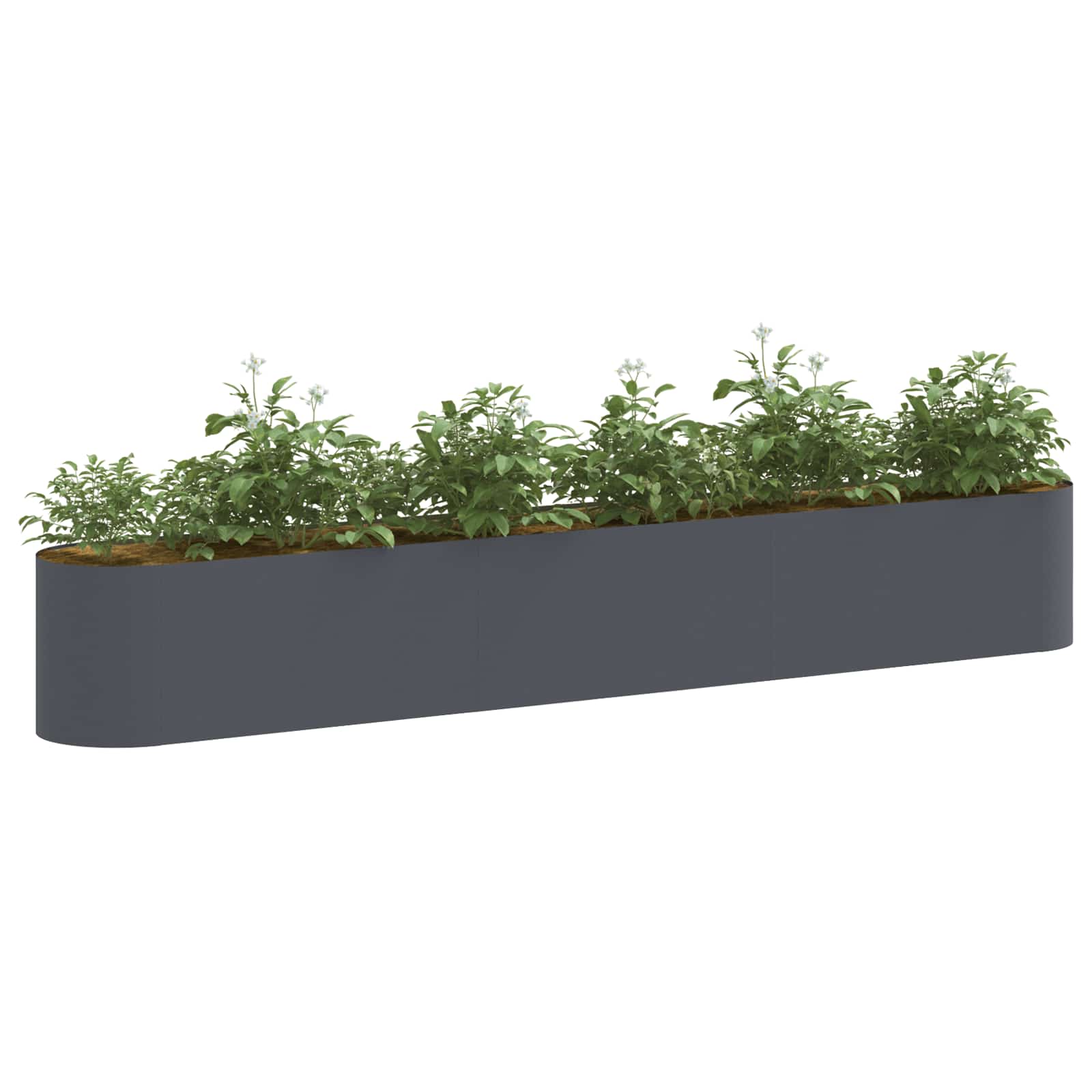 Letto rialzato da giardino Antracite 280 x 40 x 40 cm