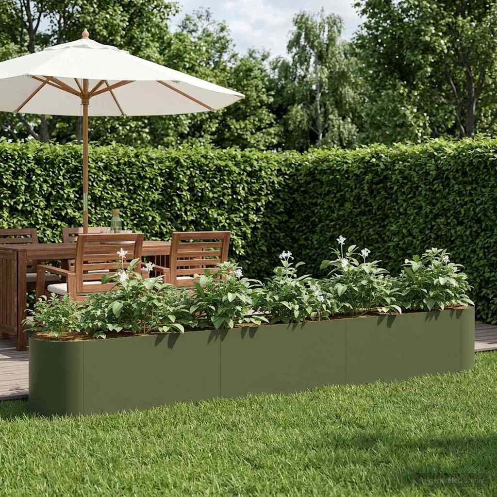 Letto rialzato da giardino Verde Oliva 280 x 40 x 40 cm