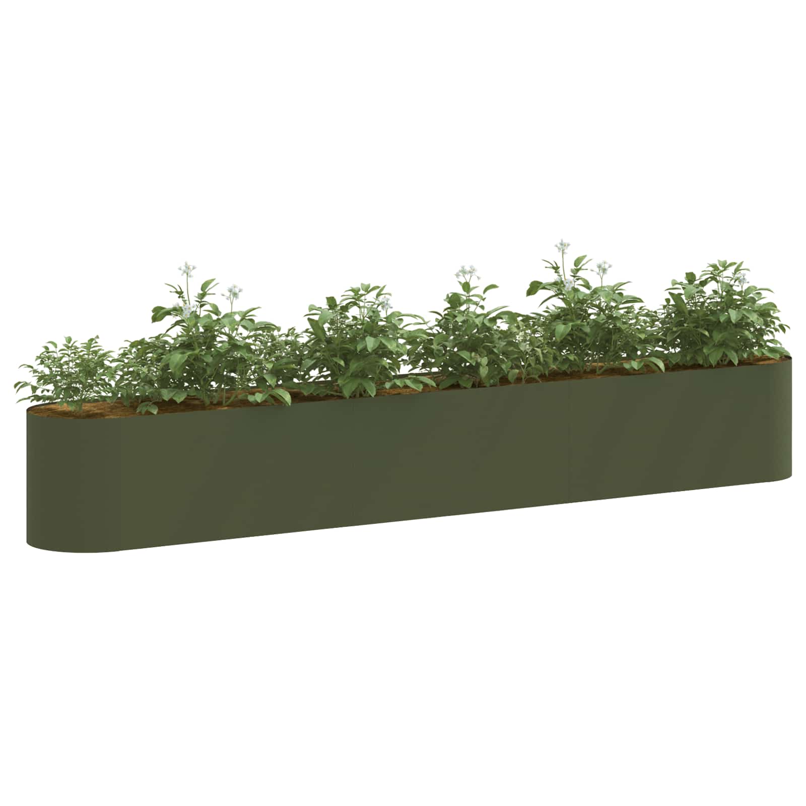 Letto rialzato da giardino Verde Oliva 280 x 40 x 40 cm
