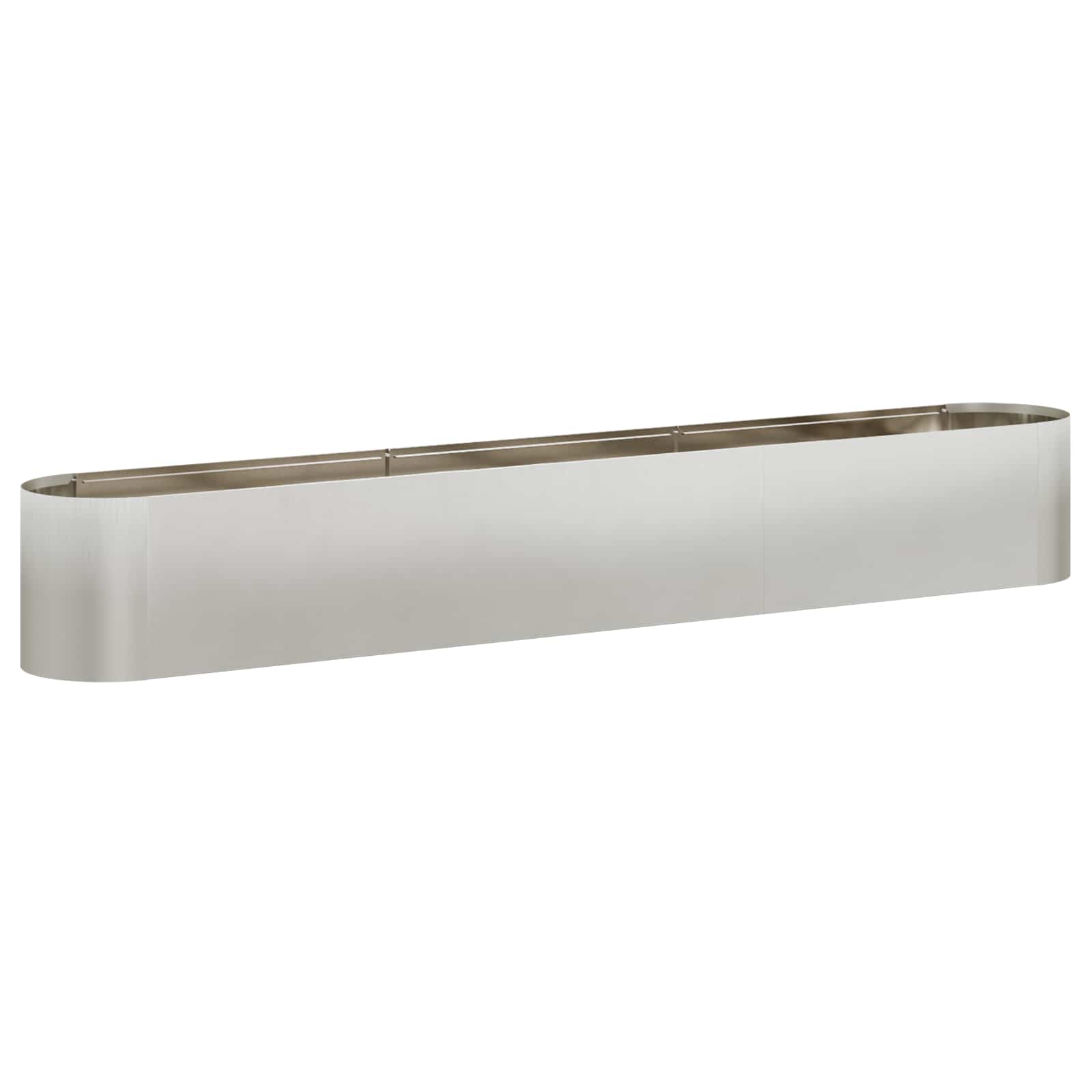 Letto rialzato da giardino Acciaio Inox 280 x 40 x 40 cm