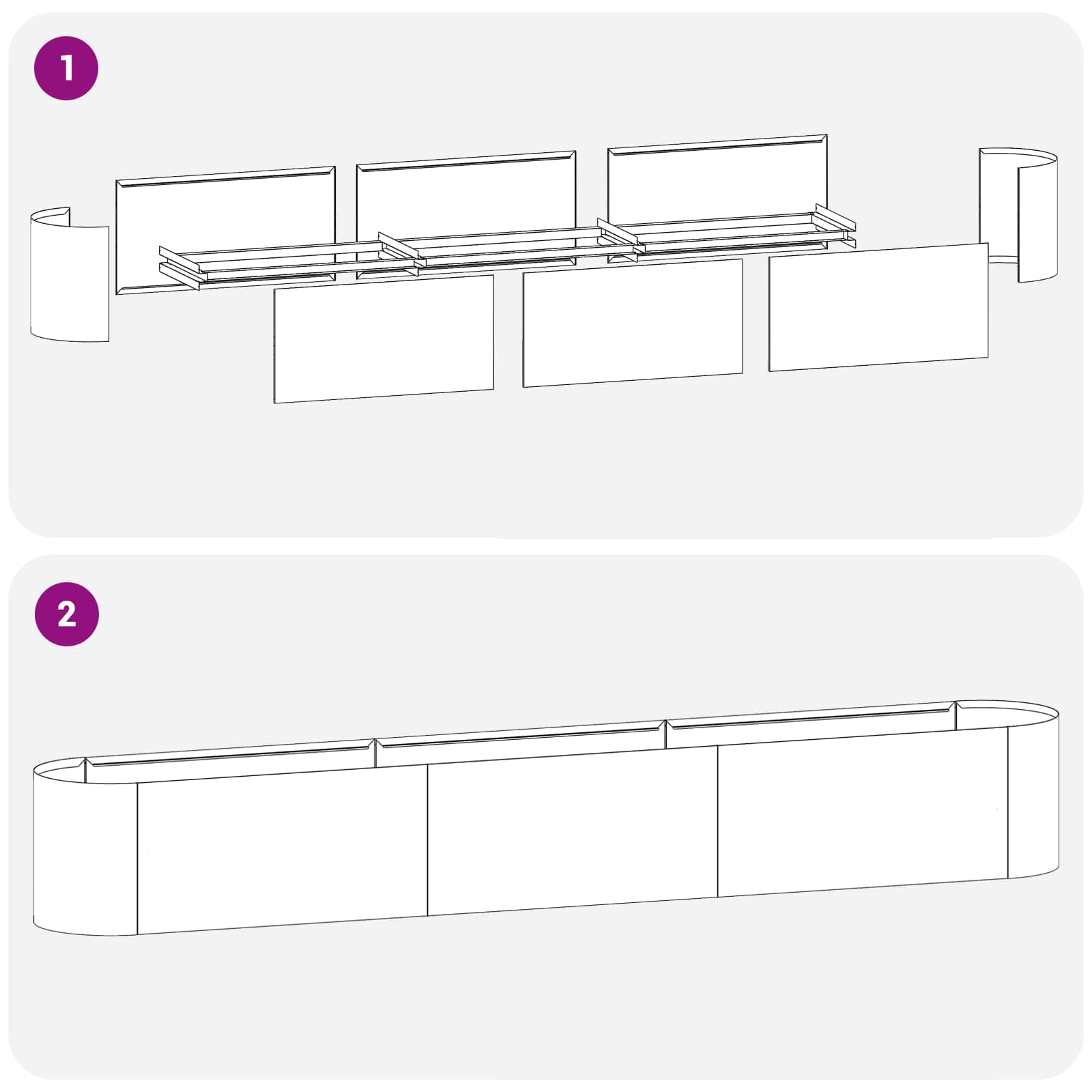 Letto rialzato da giardino Acciaio Inox 280 x 40 x 40 cm