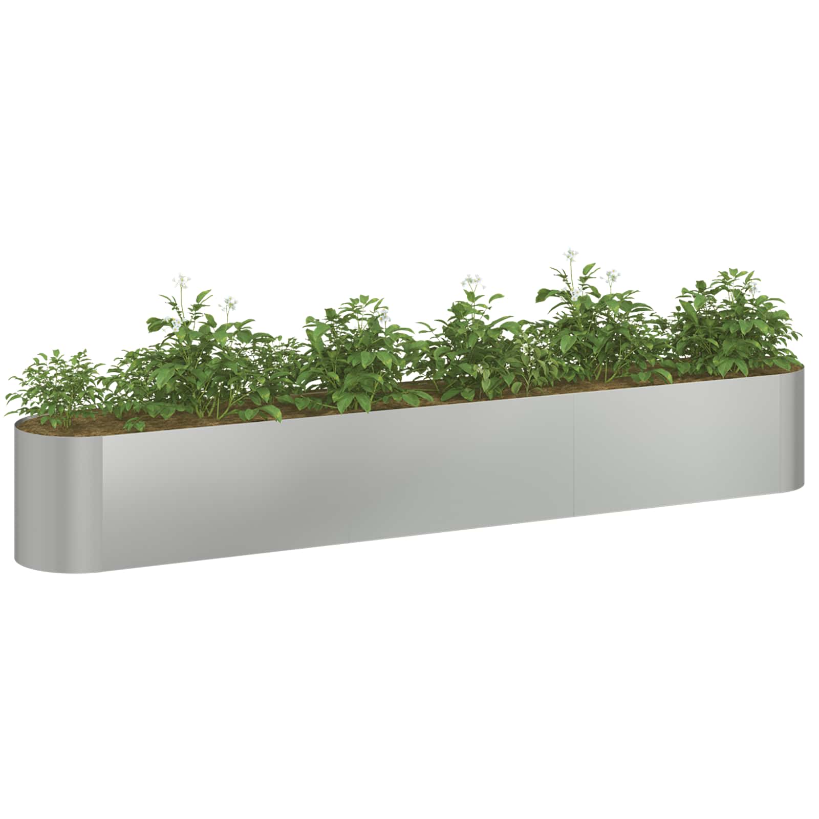 Letto rialzato da giardino Acciaio zincato 280 x 40 x 40 cm