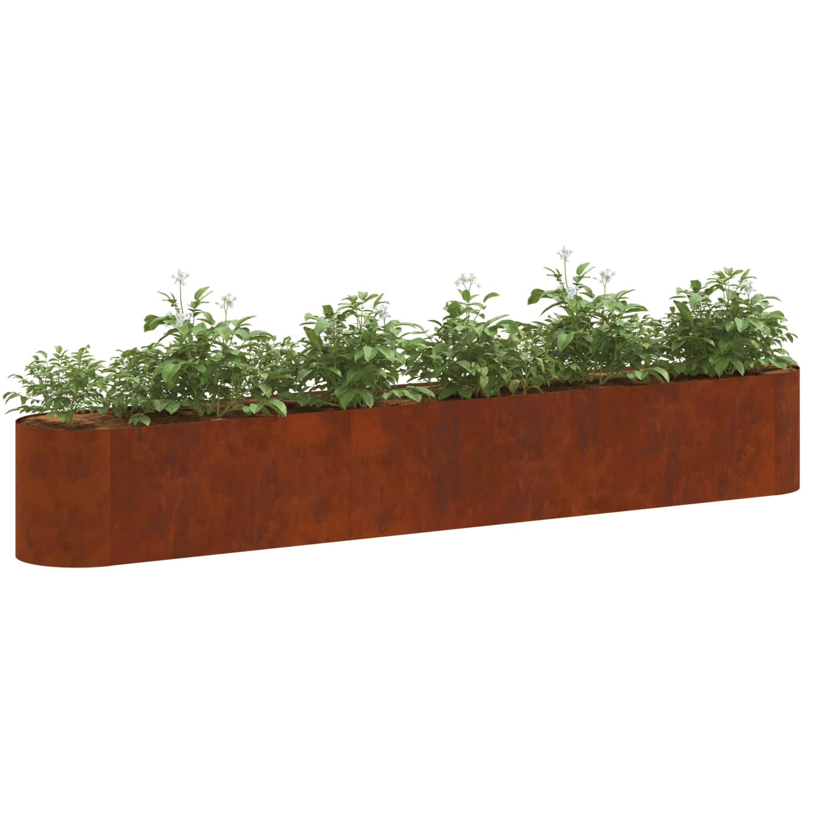Letto rialzato da giardino Acciaio Corten 280 x 40 x 40 cm