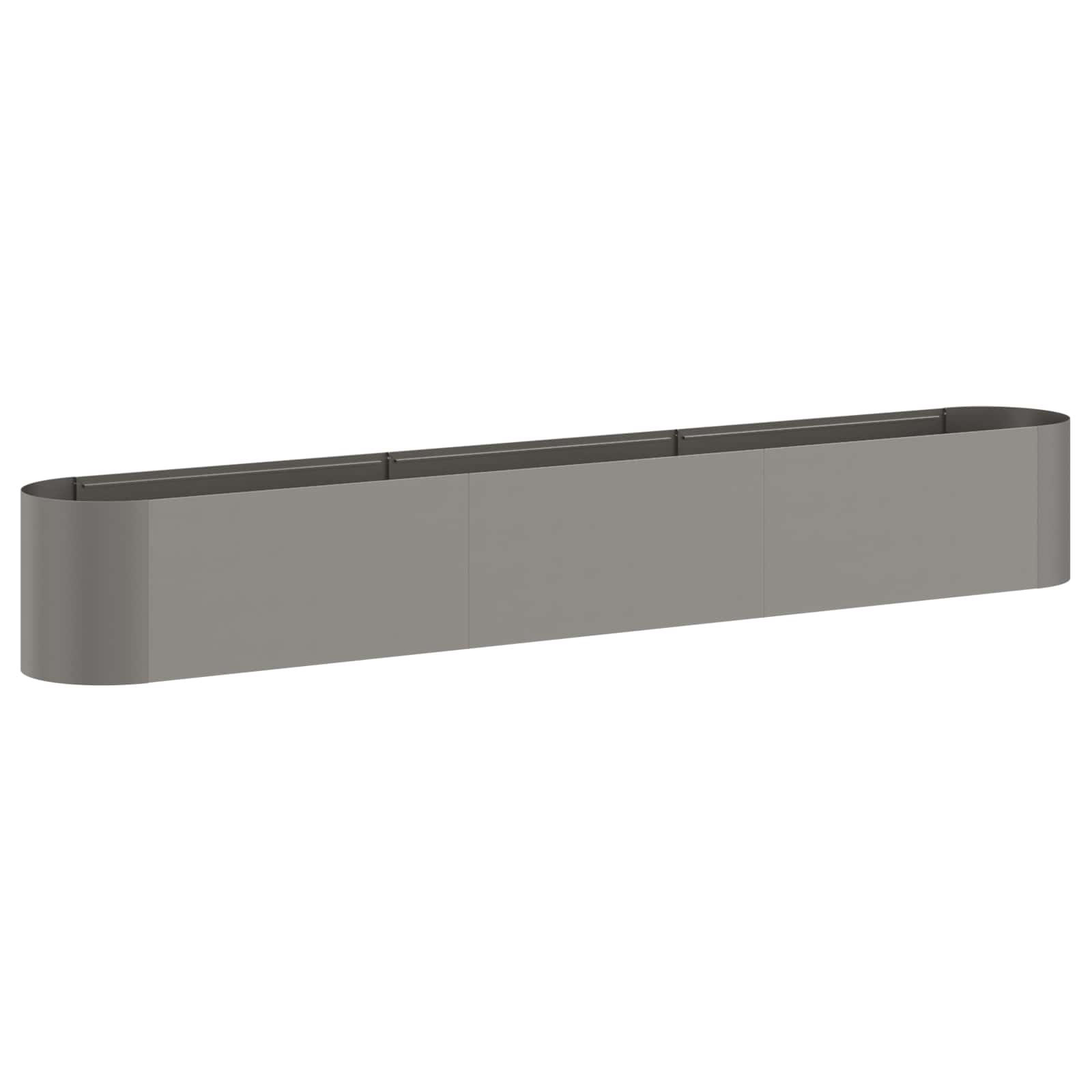Letto rialzato da giardino Acciaio Corten 280 x 40 x 40 cm