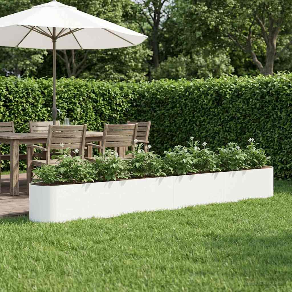 Letto rialzato da giardino Bianco 360 x 40 x 40 cm