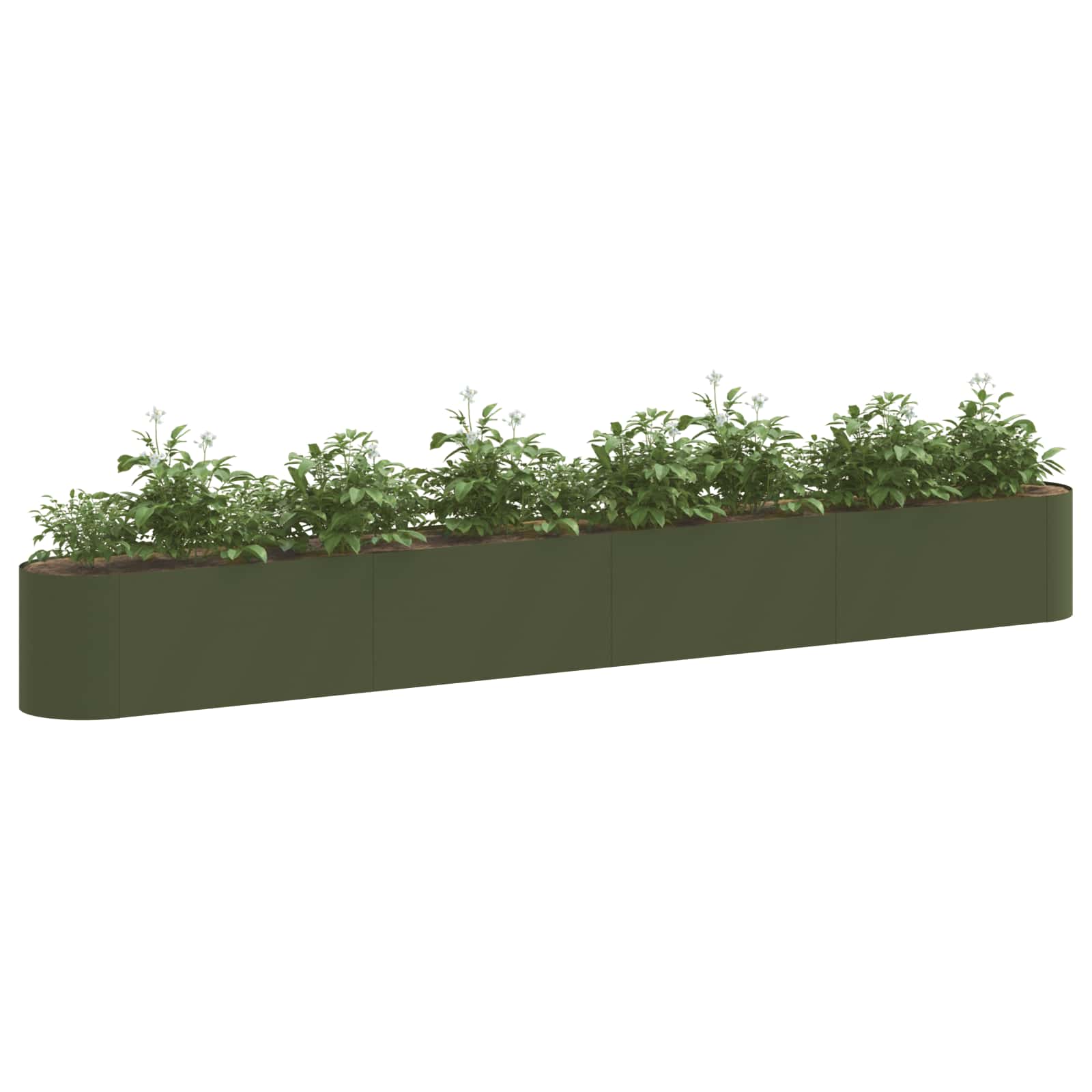 Letto rialzato da giardino Verde Oliva 360 x 40 x 40 cm