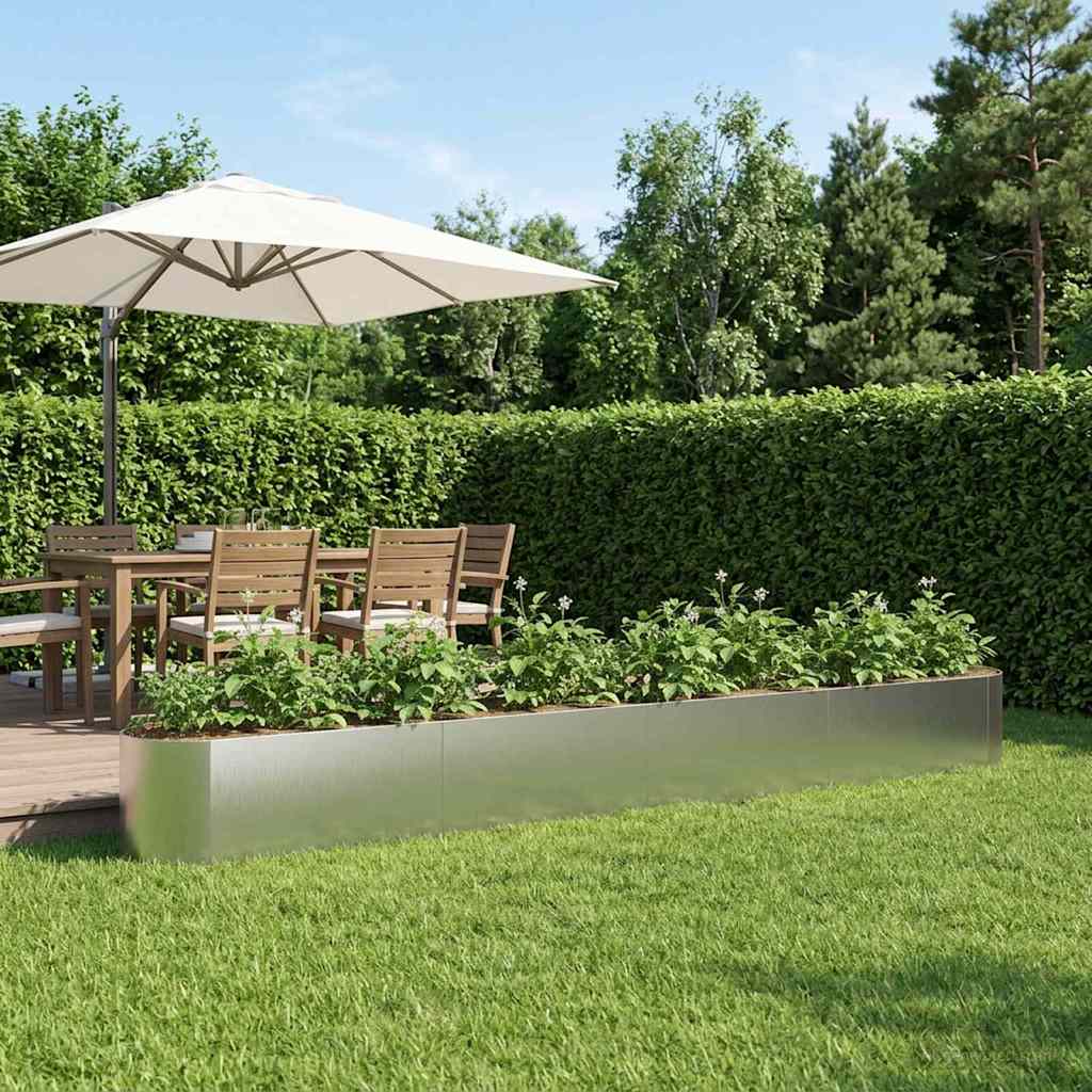 Letto rialzato da giardino Acciaio Inox 360 x 40 x 40 cm