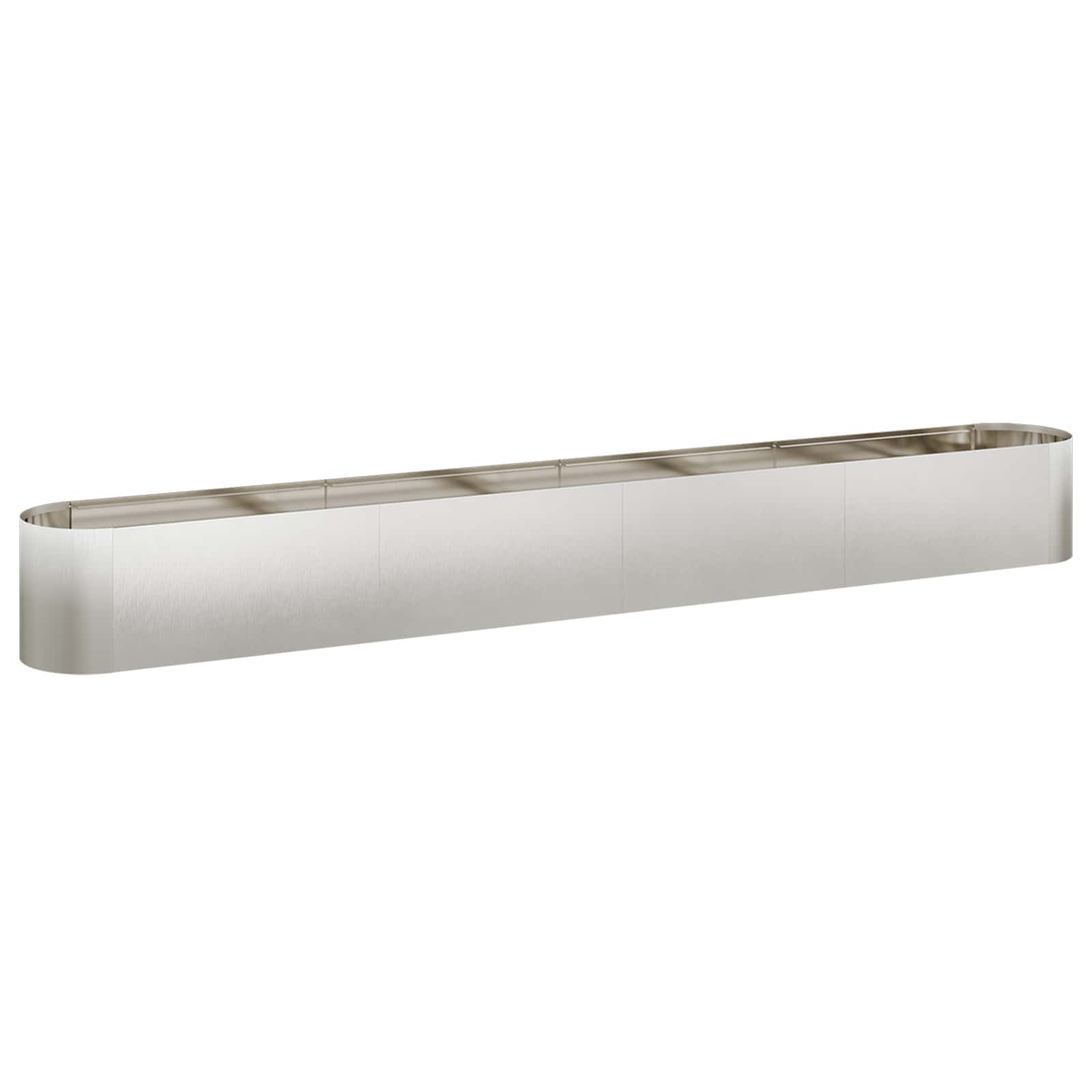 Letto rialzato da giardino Acciaio Inox 360 x 40 x 40 cm