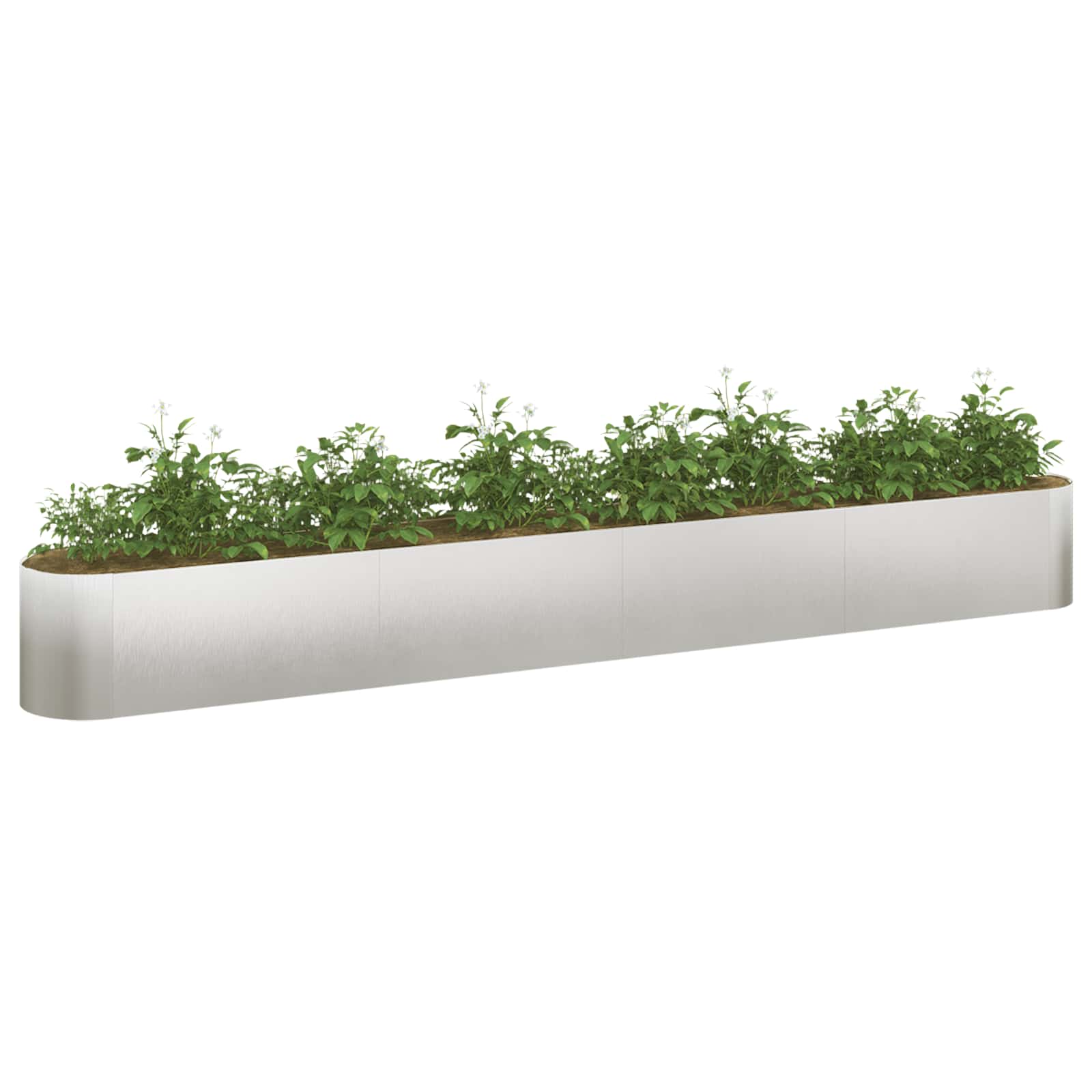 Letto rialzato da giardino Acciaio Inox 360 x 40 x 40 cm