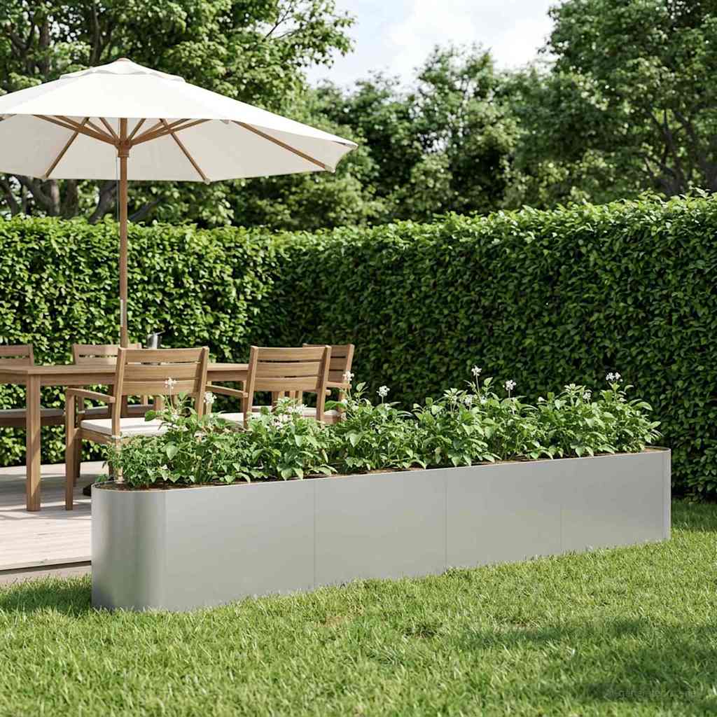 Letto rialzato da giardino Acciaio zincato 360 x 40 x 40 cm