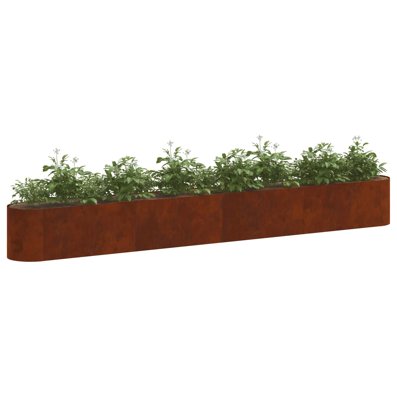 Letto rialzato da giardino Acciaio Corten 360 x 40 x 40 cm