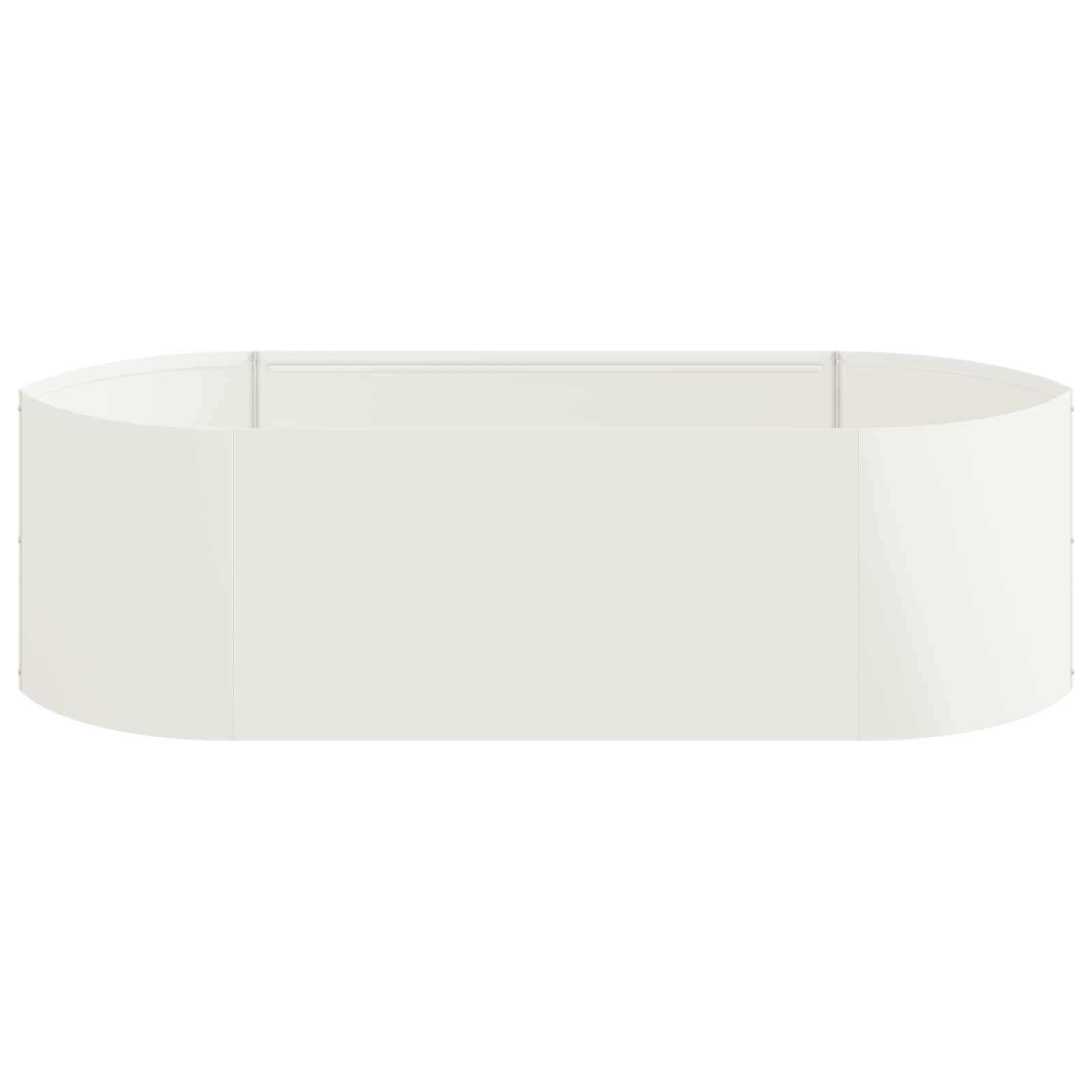 Letto rialzato da giardino Bianco 140 x 40 x 40 cm Acciaio