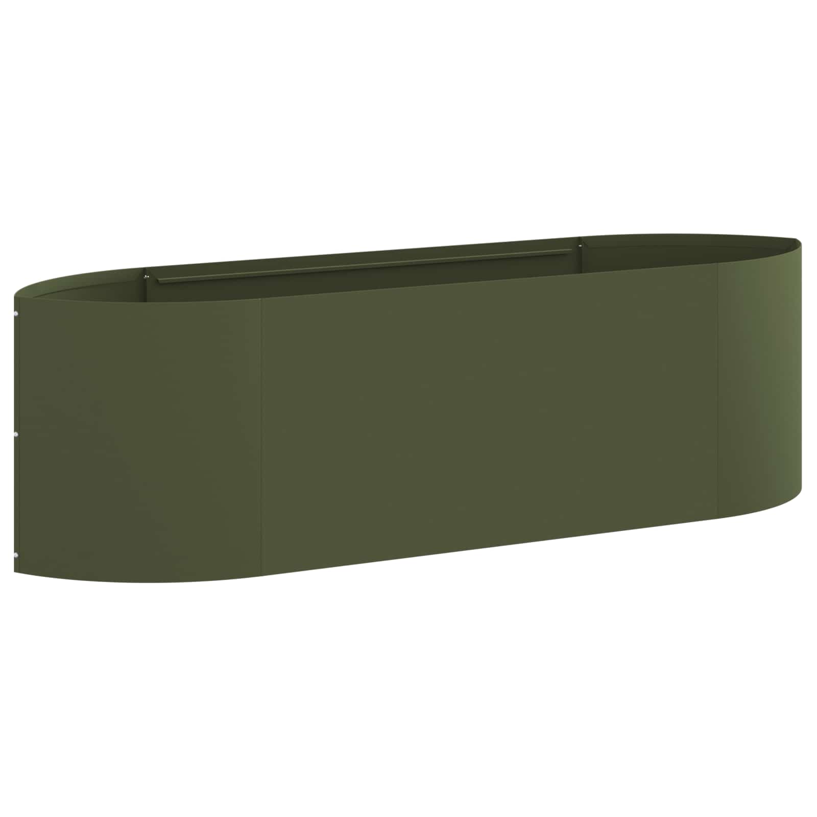 Letto rialzato da giardino Verde Oliva 140 x 40 x 40 cm Acciaio