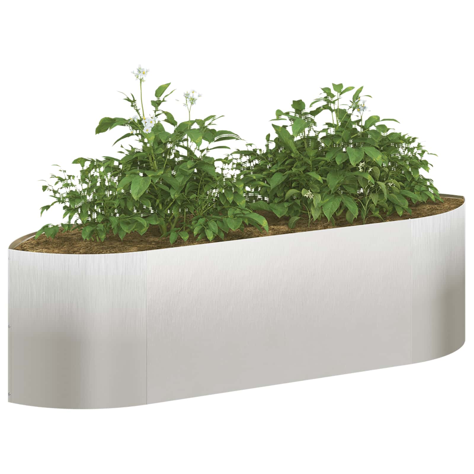 Letto rialzato da giardino Acciaio Inox 140 x 40 x 40 cm