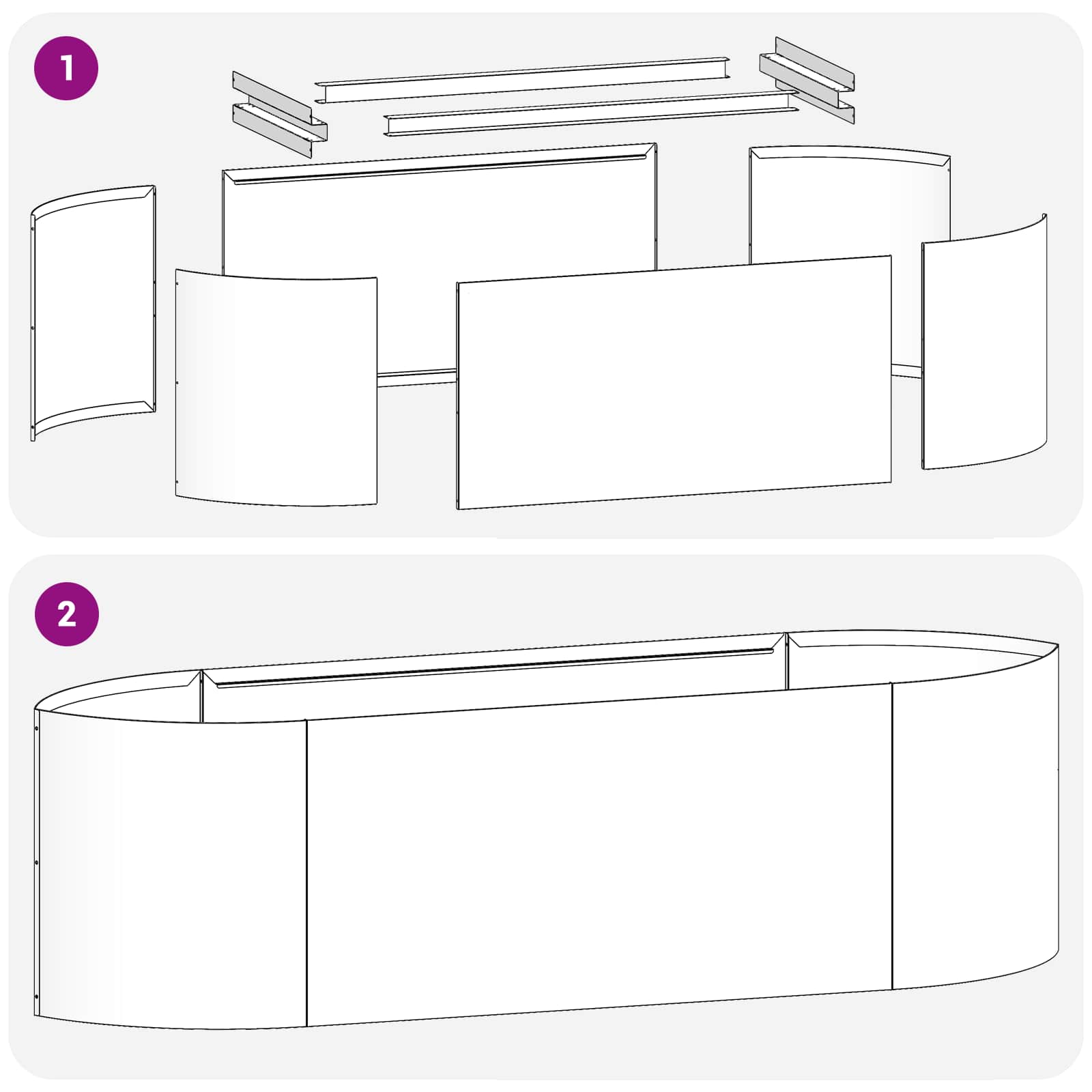 Letto rialzato da giardino Acciaio Inox 140 x 40 x 40 cm