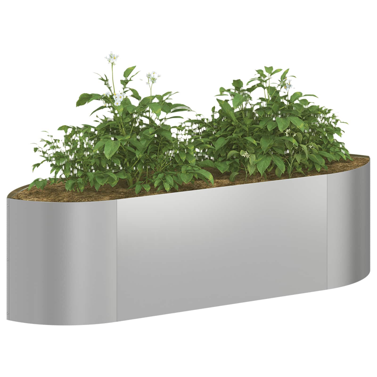 Letto rialzato da giardino Acciaio zincato 140 x 40 x 40 cm
