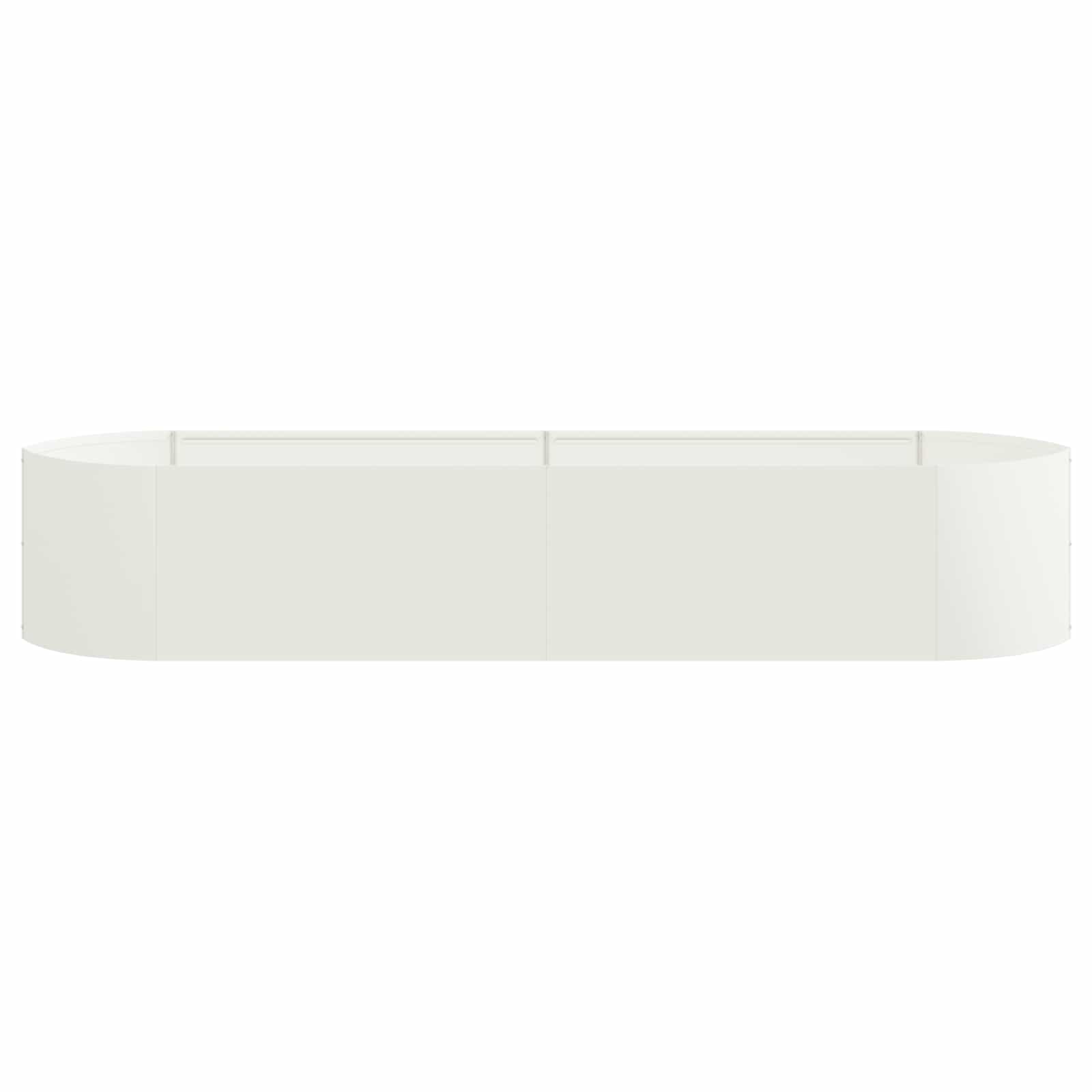Letto rialzato da giardino Bianco 220 x 40 x 40 cm Acciaio