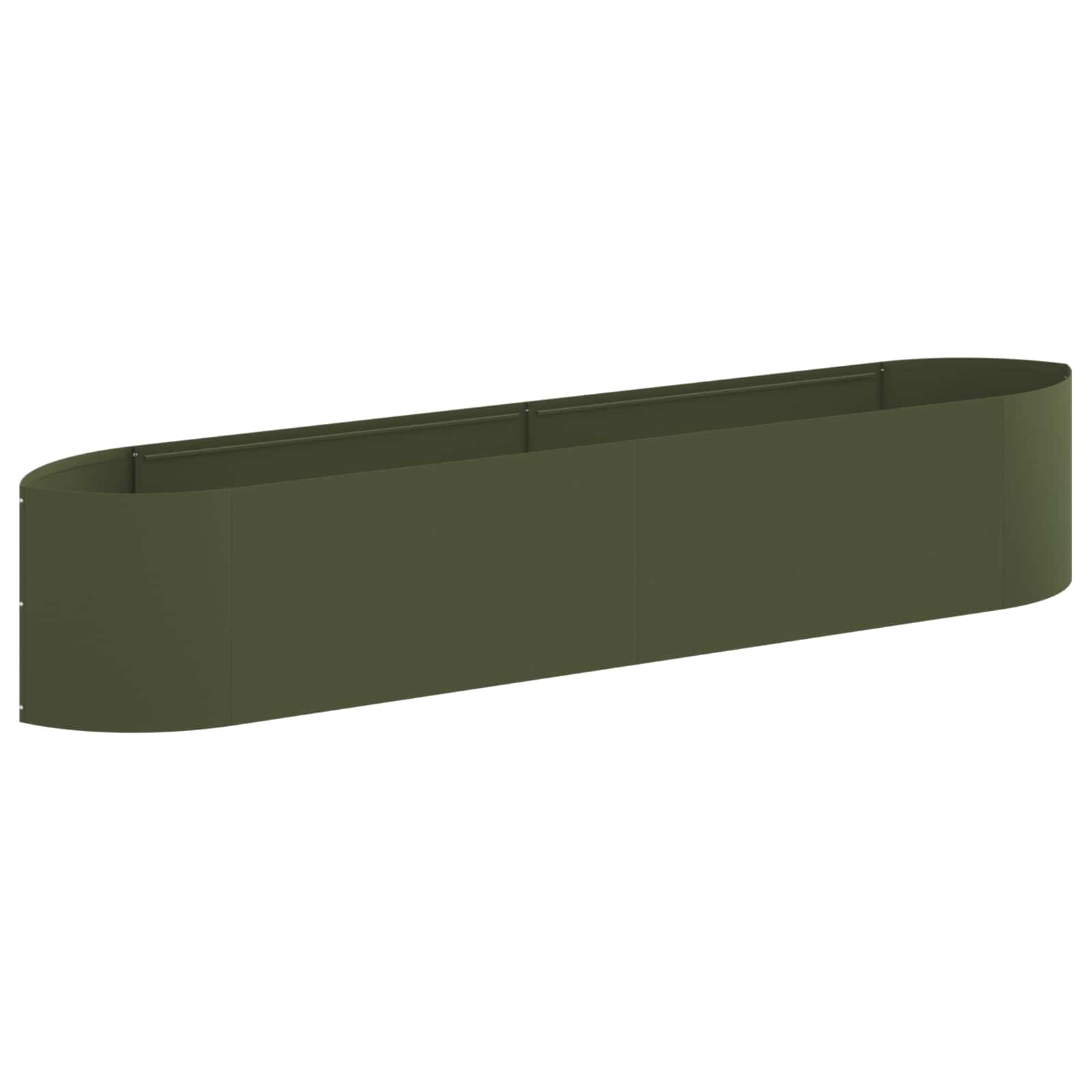 Letto rialzato da giardino Verde Oliva 220 x 40 x 40 cm Acciaio