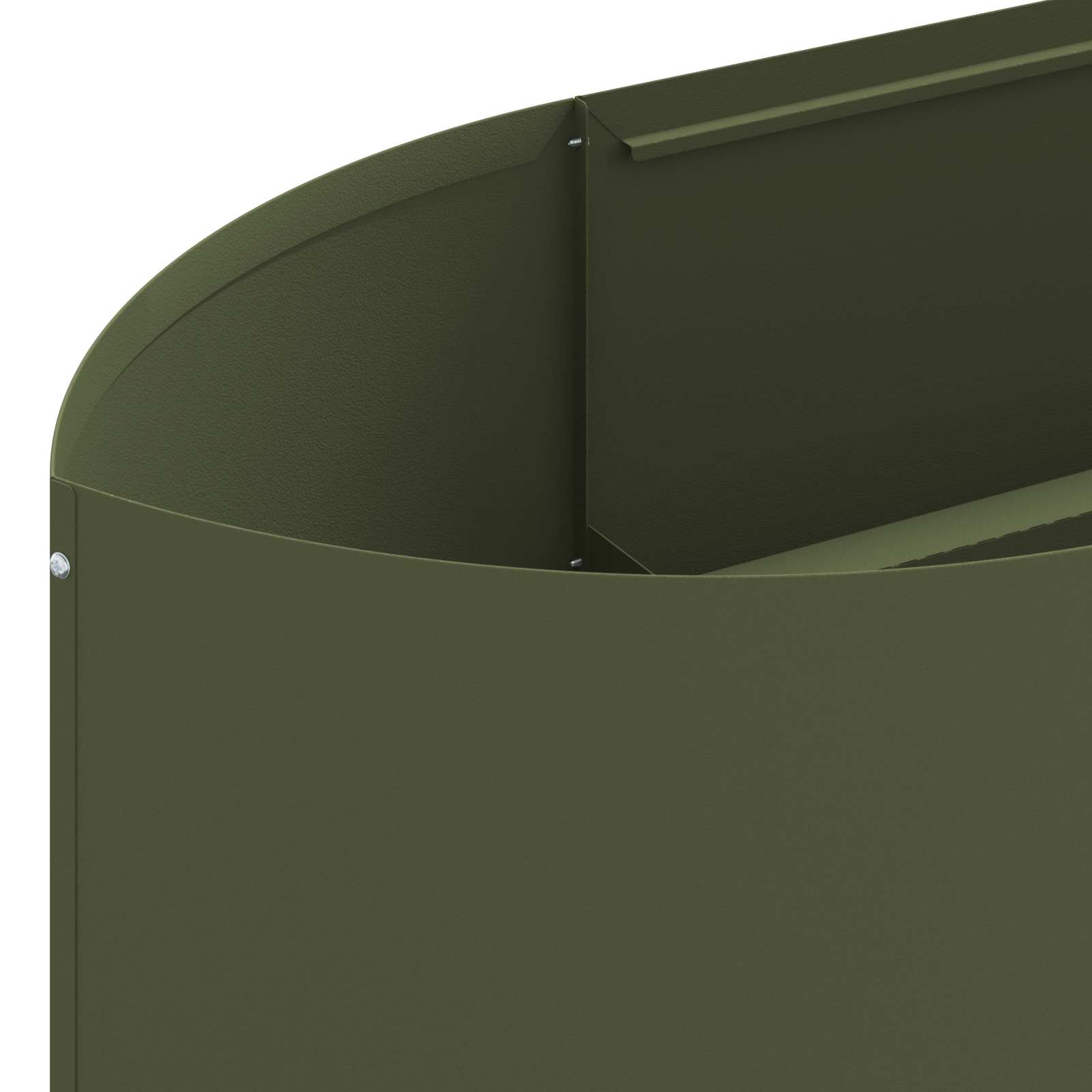 Letto rialzato da giardino Verde Oliva 220 x 40 x 40 cm Acciaio