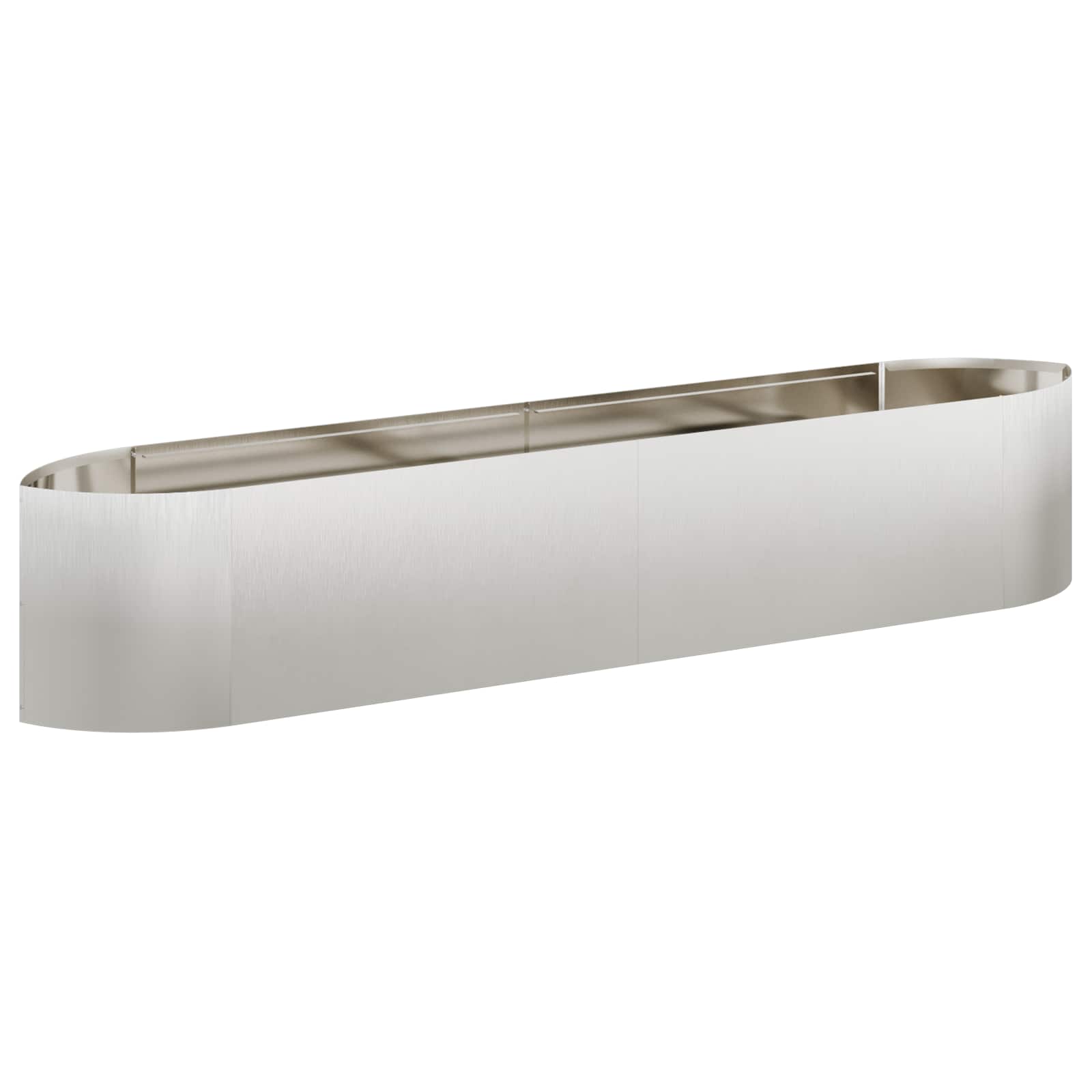 Letto rialzato da giardino Acciaio Inox 220 x 40 x 40 cm
