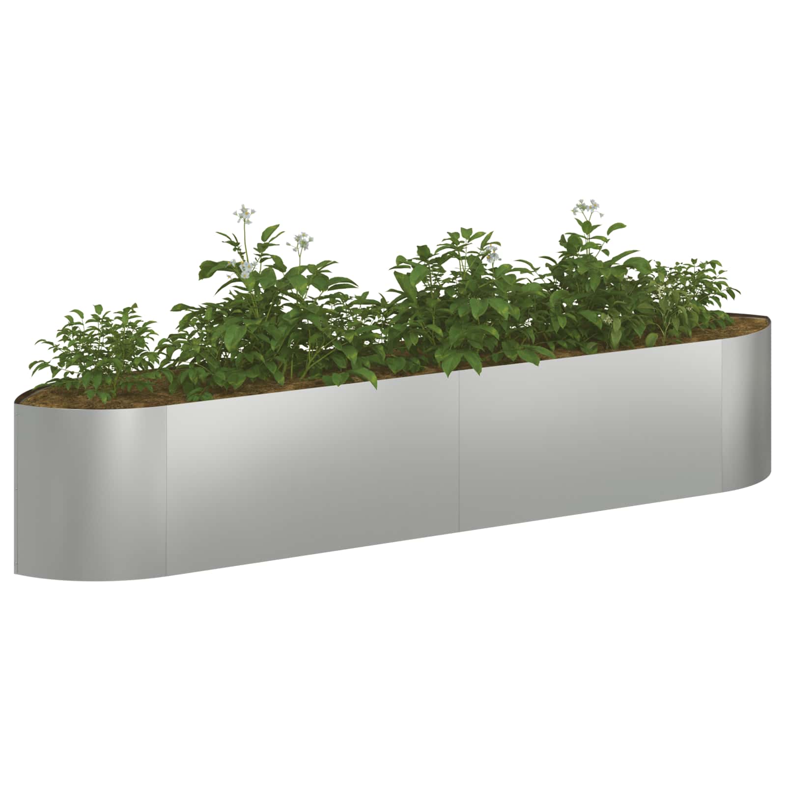 Letto rialzato da giardino Acciaio zincato 220 x 40 x 40 cm