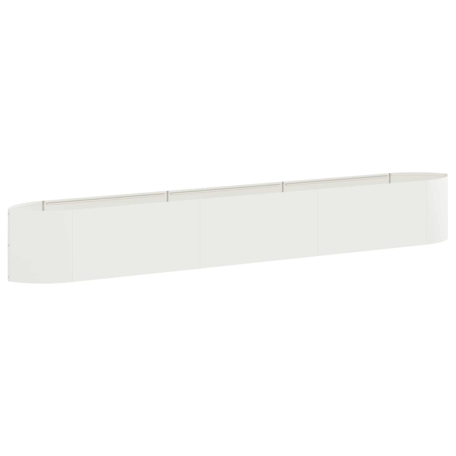 Letto rialzato da giardino Bianco 300 x 40 x 40 cm Acciaio