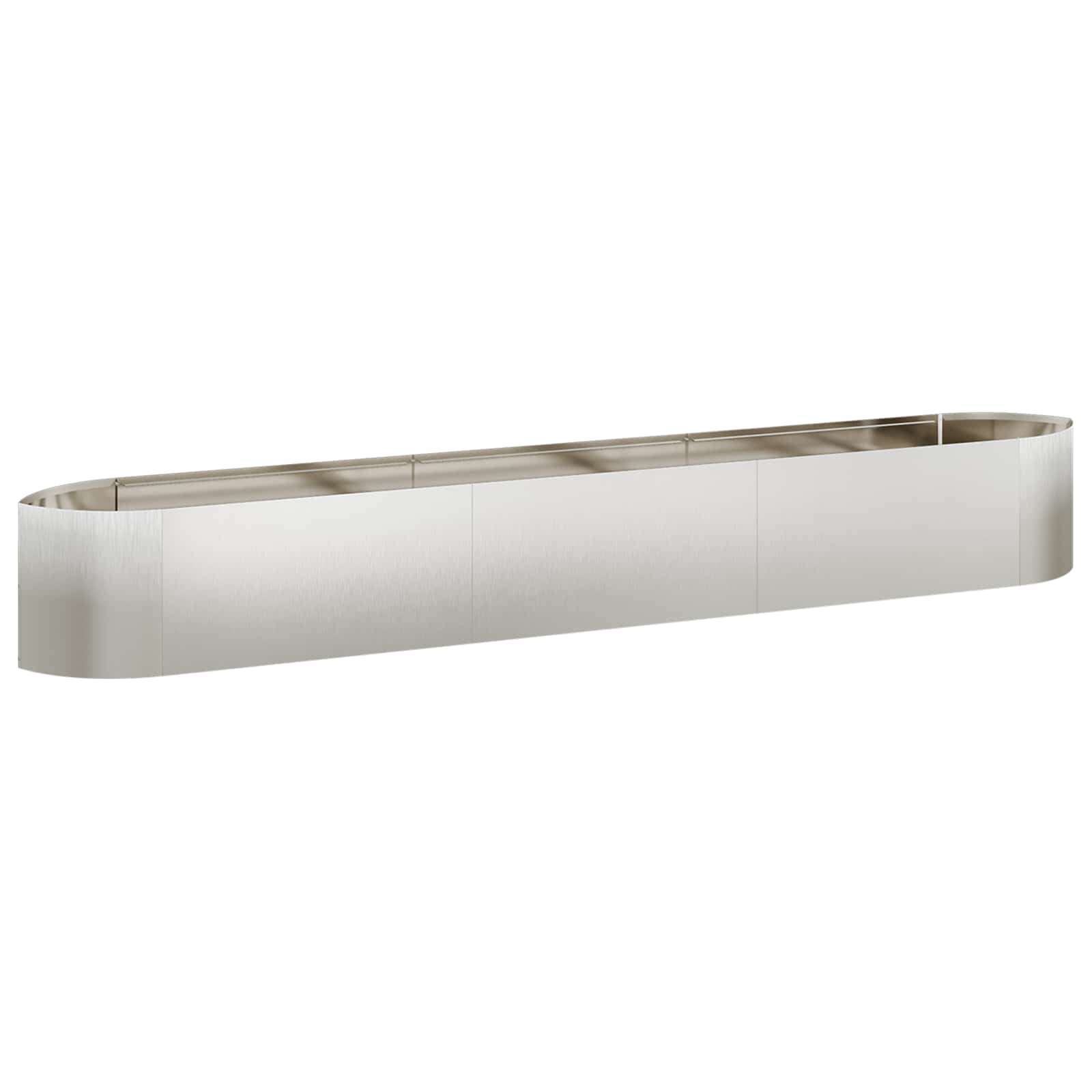Letto rialzato da giardino Acciaio Inox 300 x 40 x 40 cm