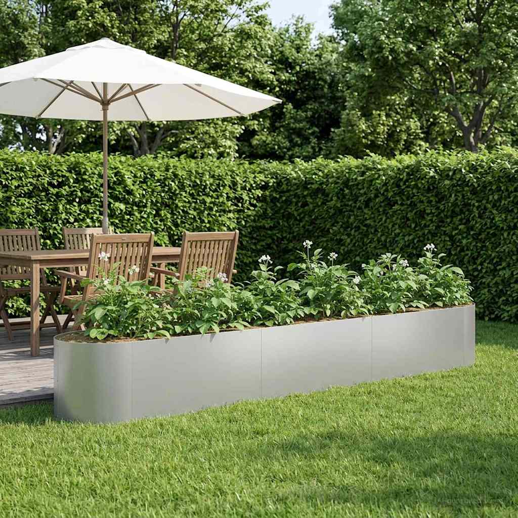 Letto rialzato da giardino Acciaio zincato 300 x 40 x 40 cm