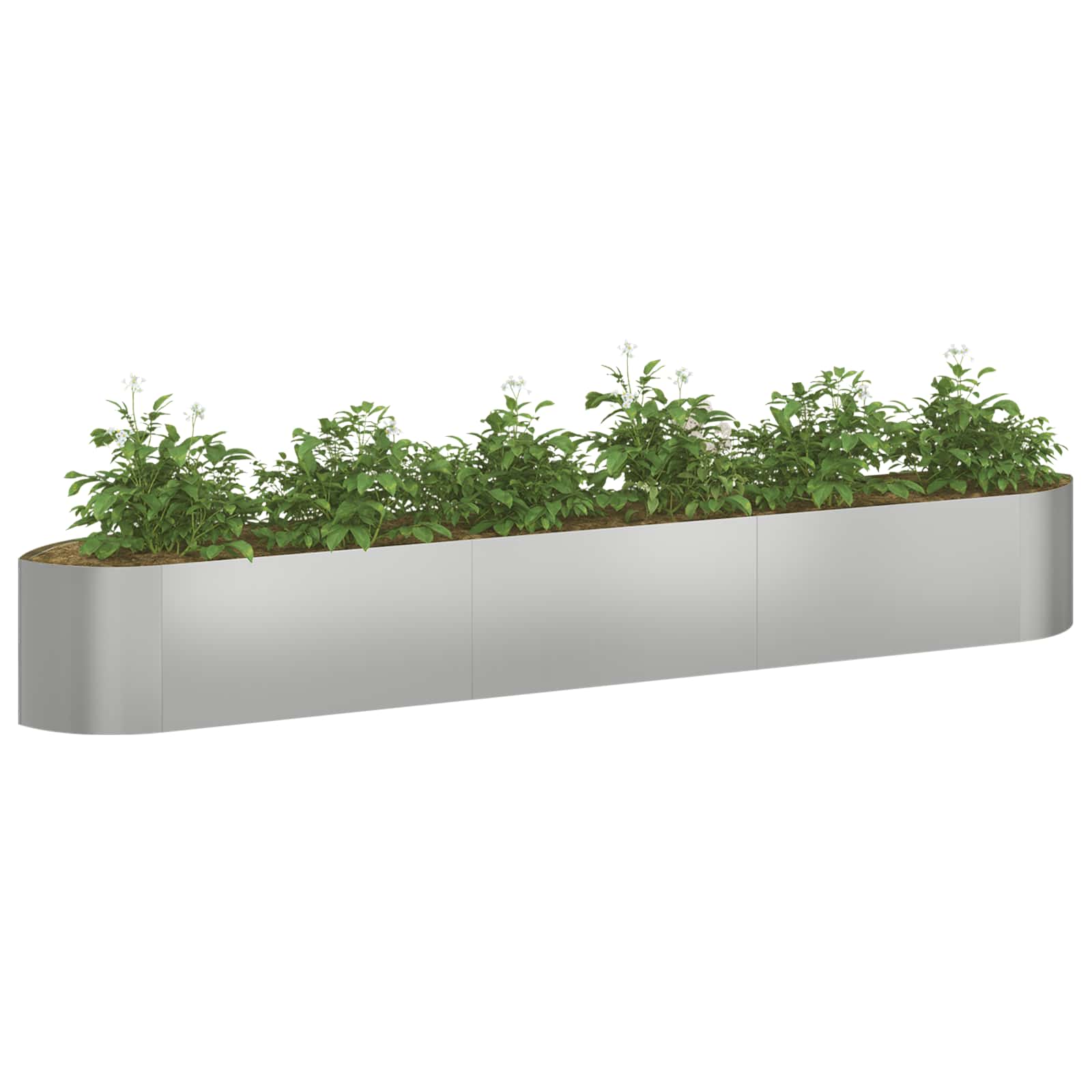 Letto rialzato da giardino Acciaio zincato 300 x 40 x 40 cm
