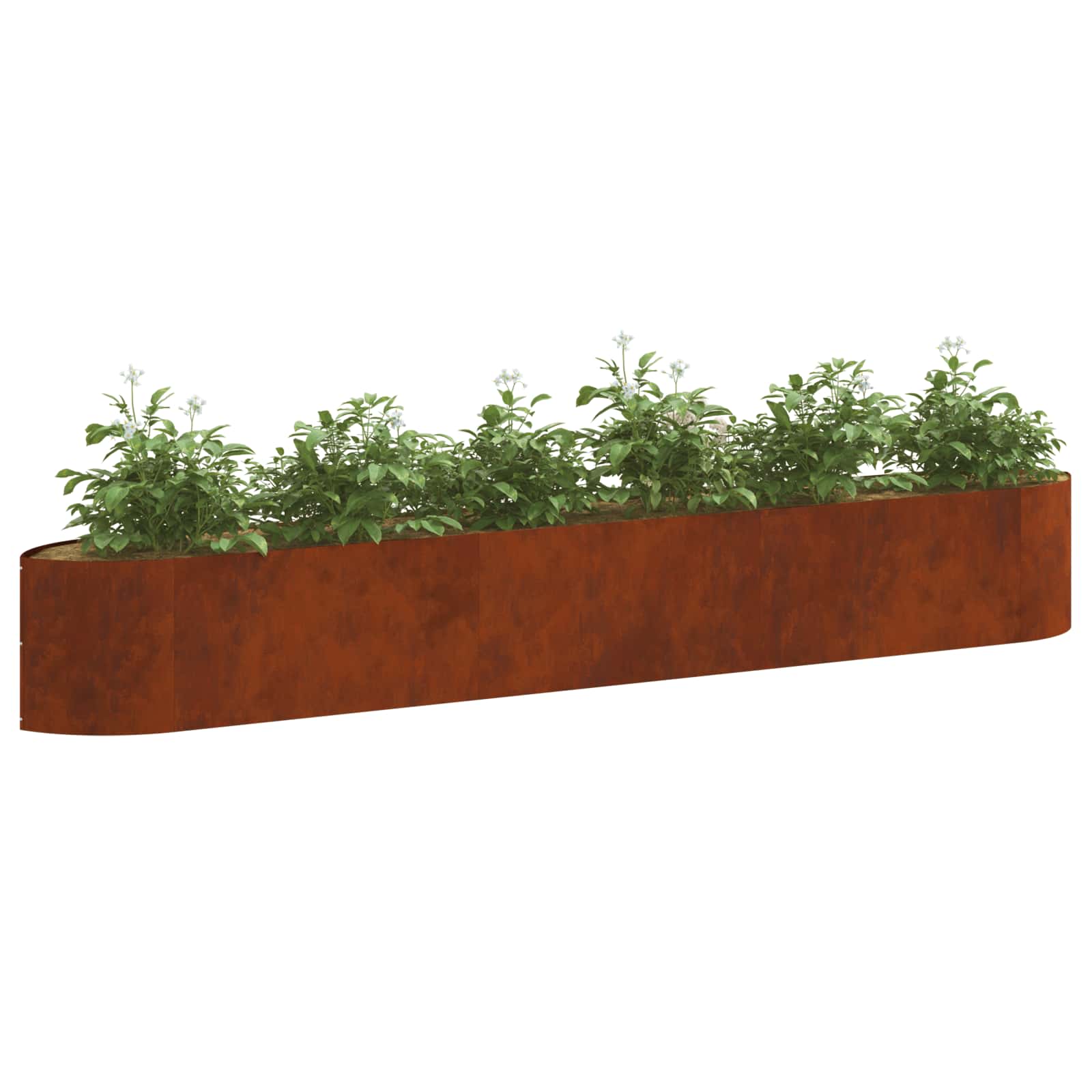 Letto rialzato da giardino Acciaio Corten 300 x 40 x 40 cm