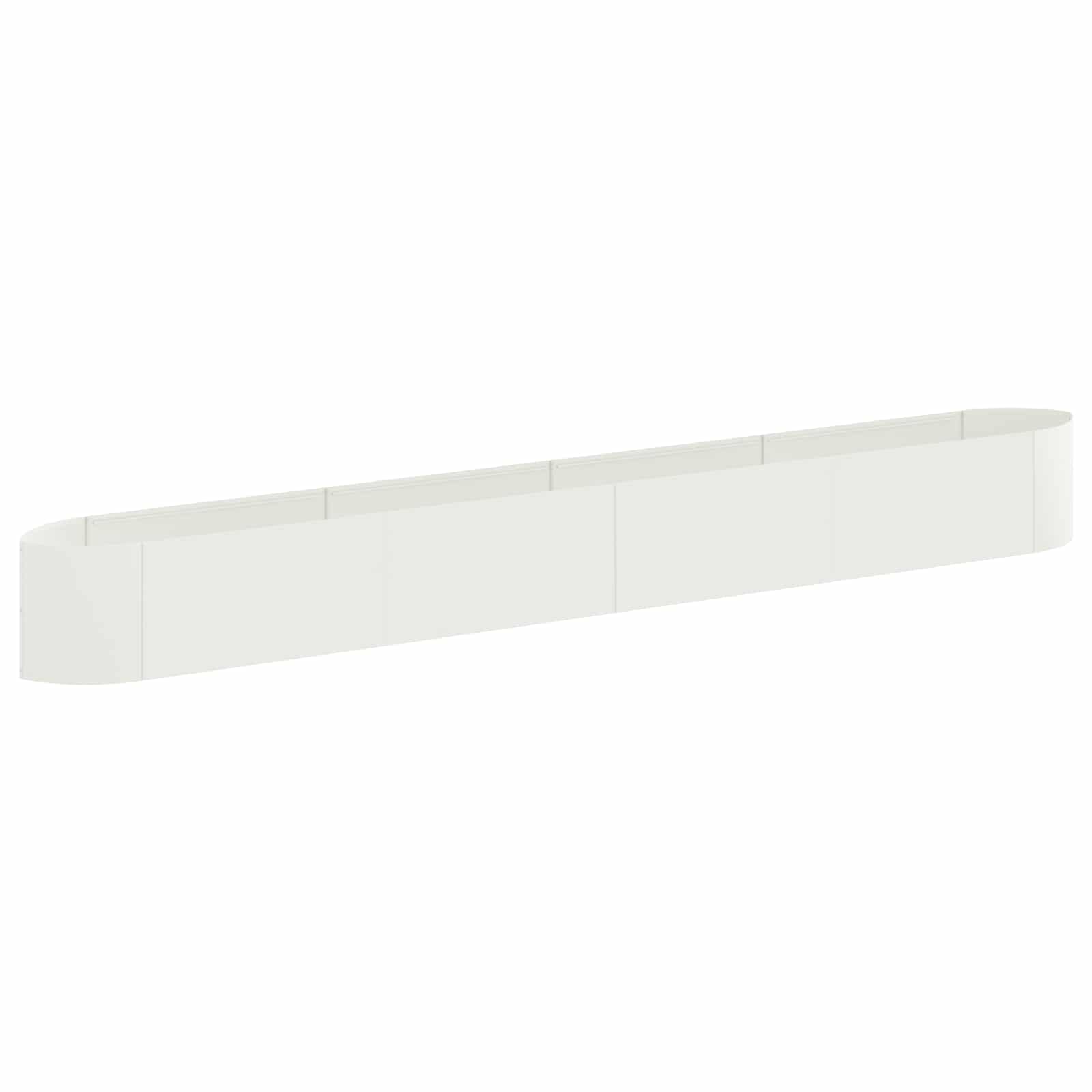 Letto rialzato da giardino Bianco 380 x 40 x 40 cm Acciaio
