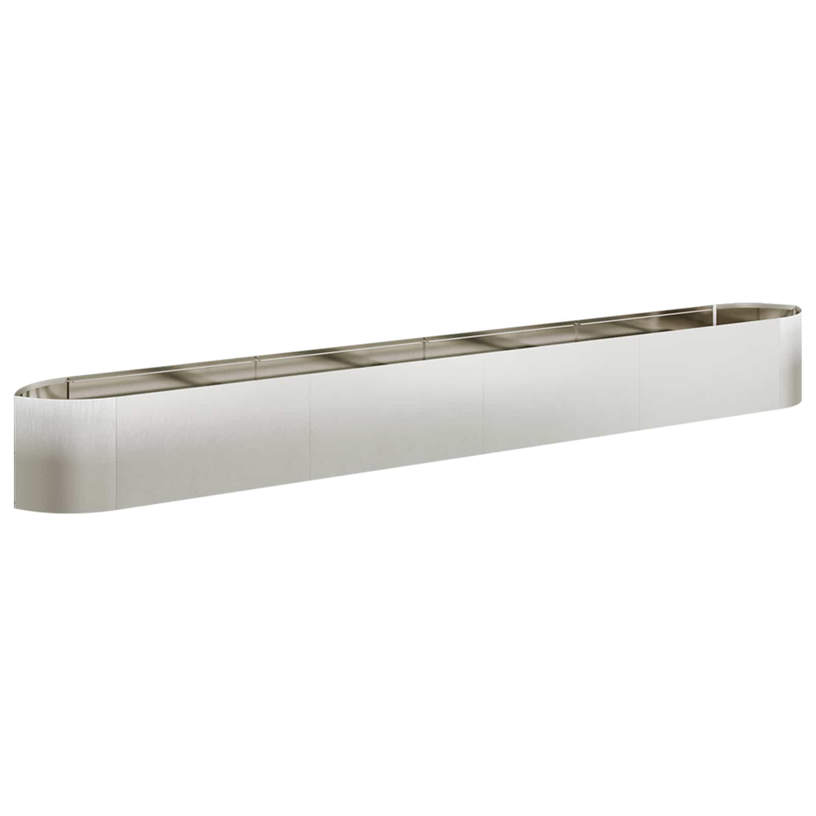 Letto rialzato da giardino Acciaio Inox 380 x 40 x 40 cm