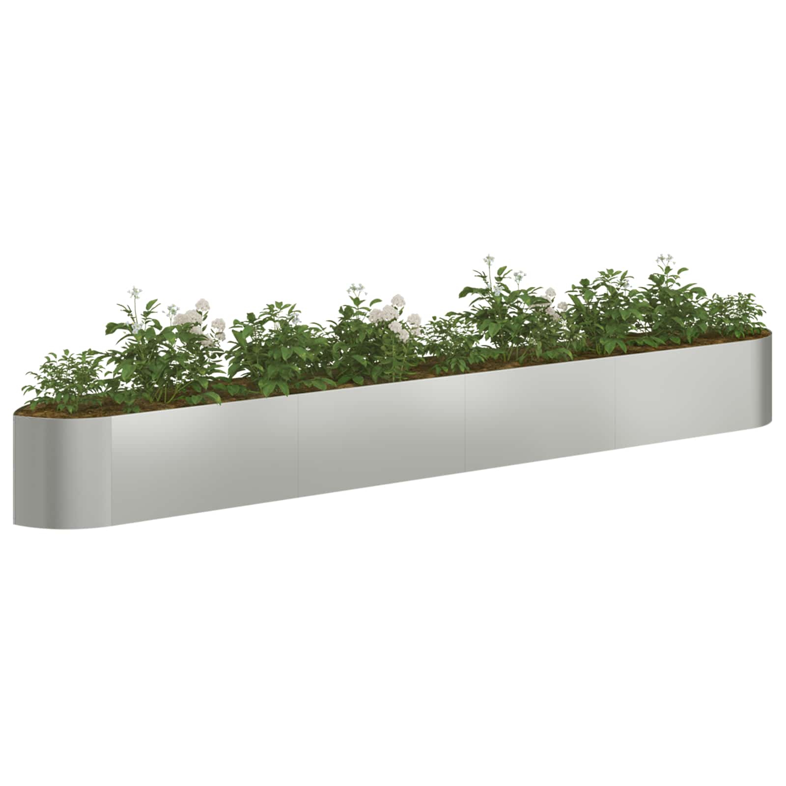 Letto rialzato da giardino Acciaio zincato 380 x 40 x 40 cm